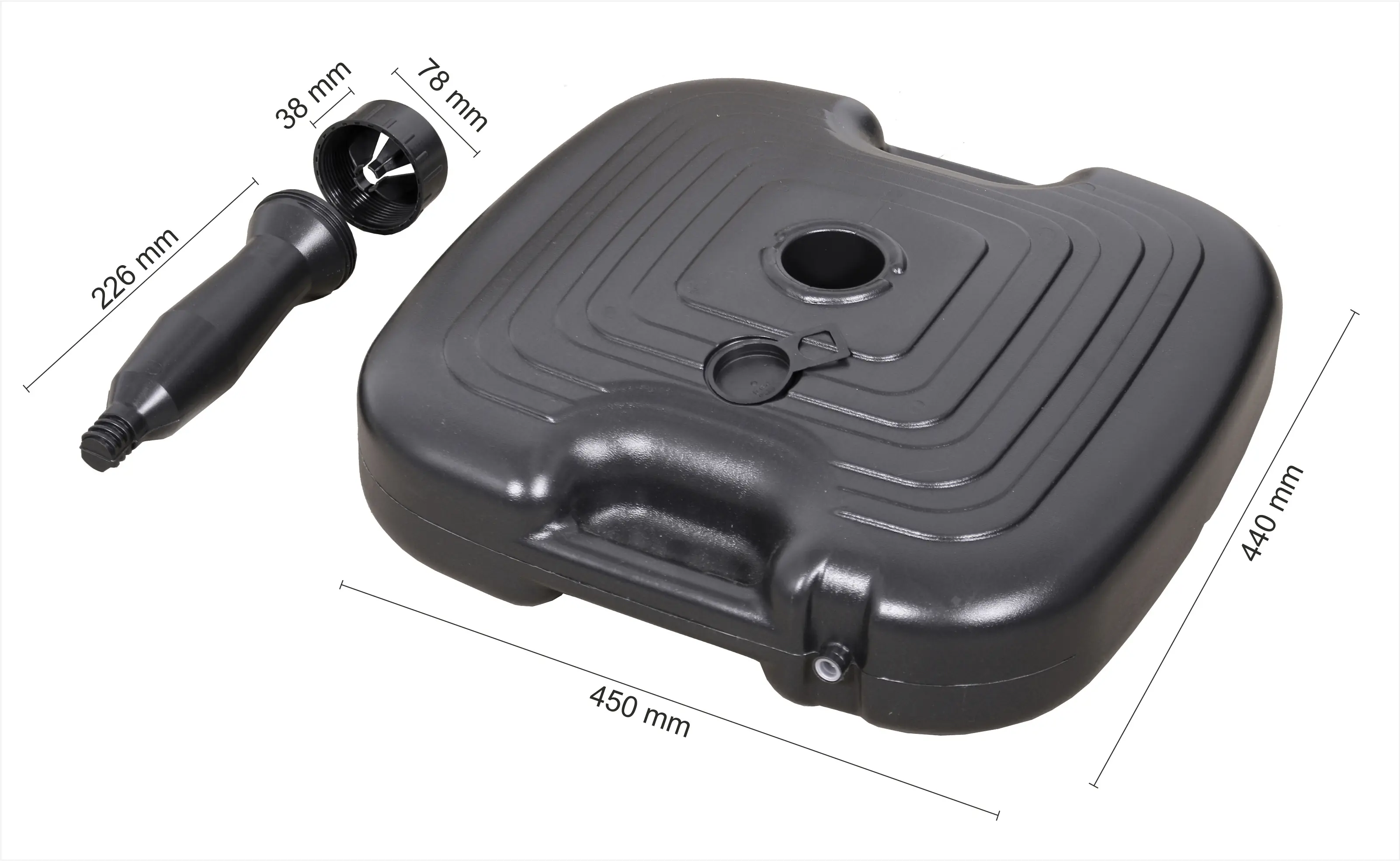 Schneider Schirmständer PE 20 L schwarz