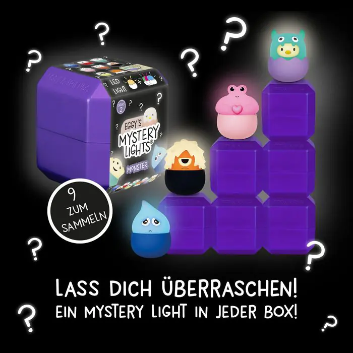 MegaLight Mini Lichter Eggy´s Mystery Lights Serie 2 Dimmbar mit Akku 9-fach Sortiert