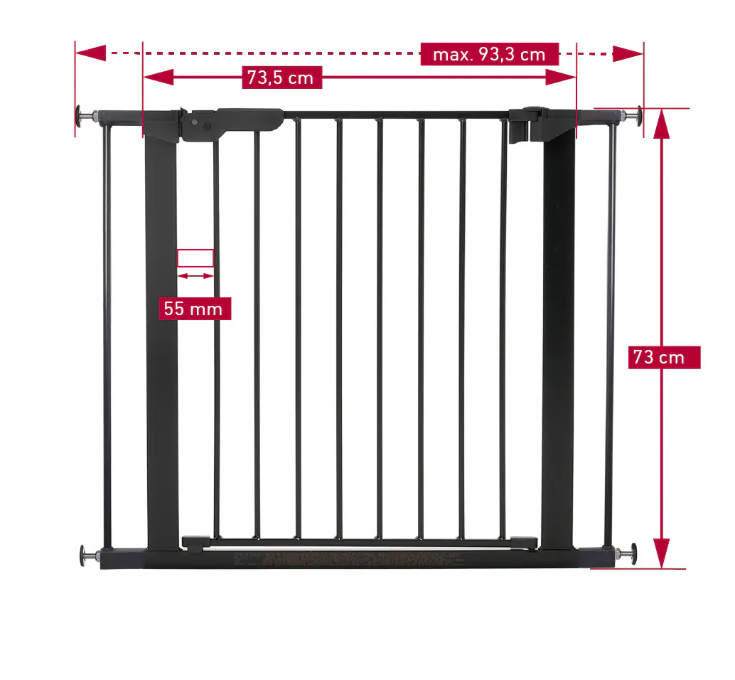 DOLLE Sicherheitsgitter Björn einstellbar 73,5 bis 93,3 cm, anthrazit