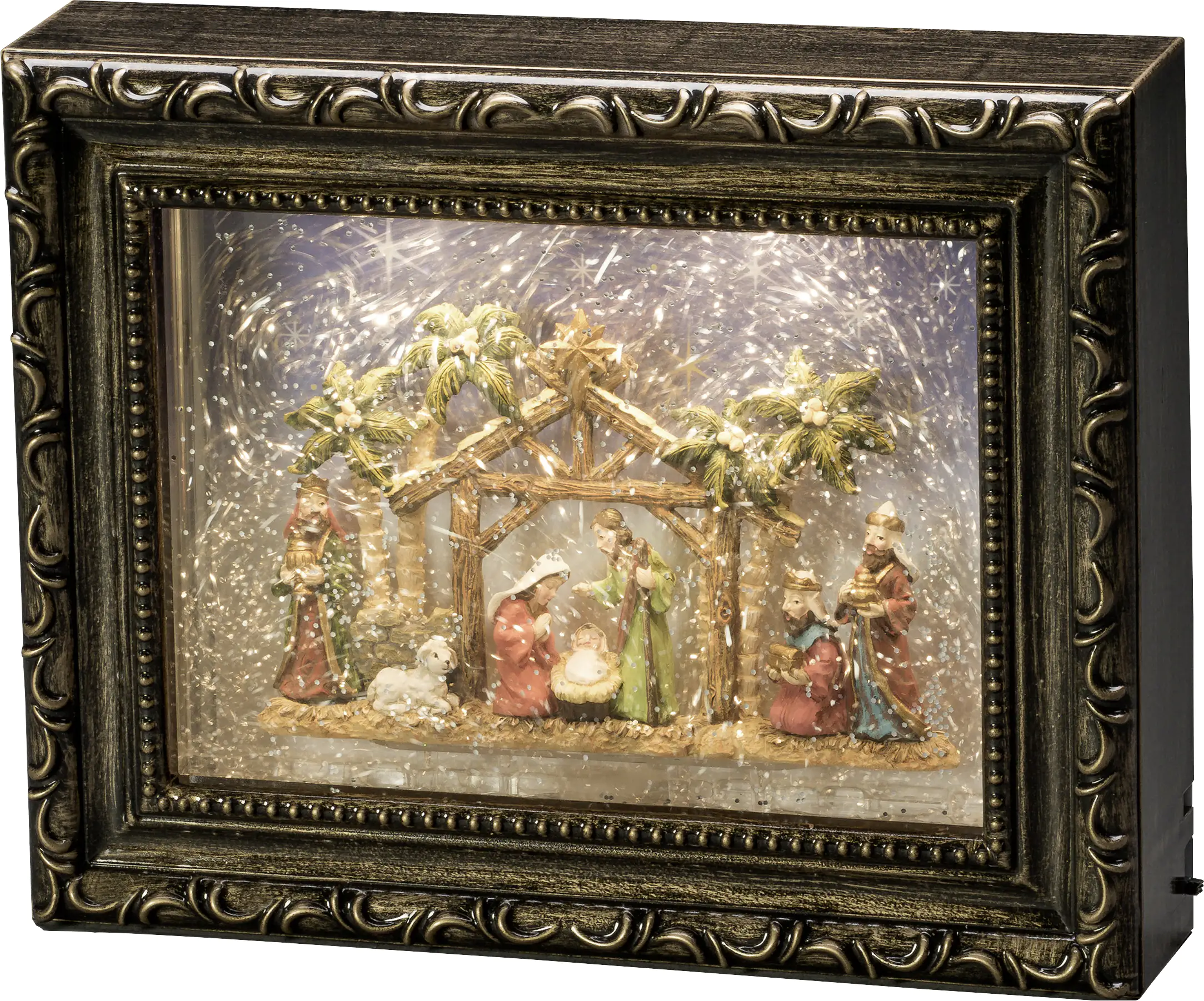 Konstsmide LED Bilderrahmen mit Krippe 24,5 x 5,5 x 19,5 cm