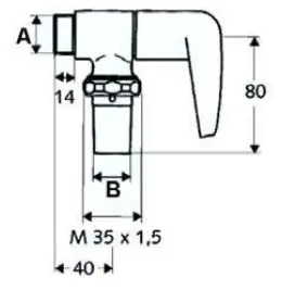 Schell WC-Druckspüler Schweizer 3/4", chrom