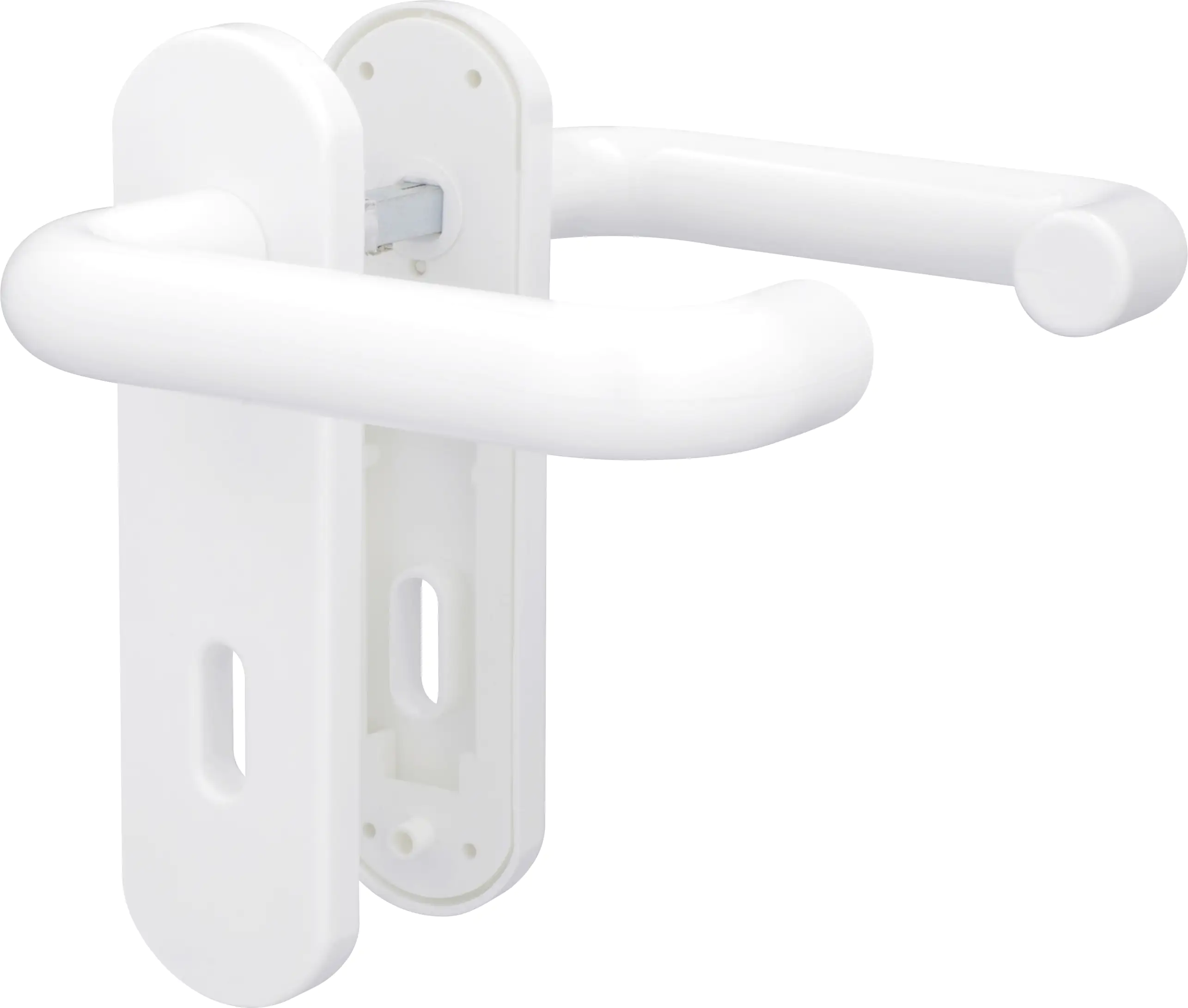 Alpertec  BB-Kurzschildgarnitur Nylon weiß abgerundet