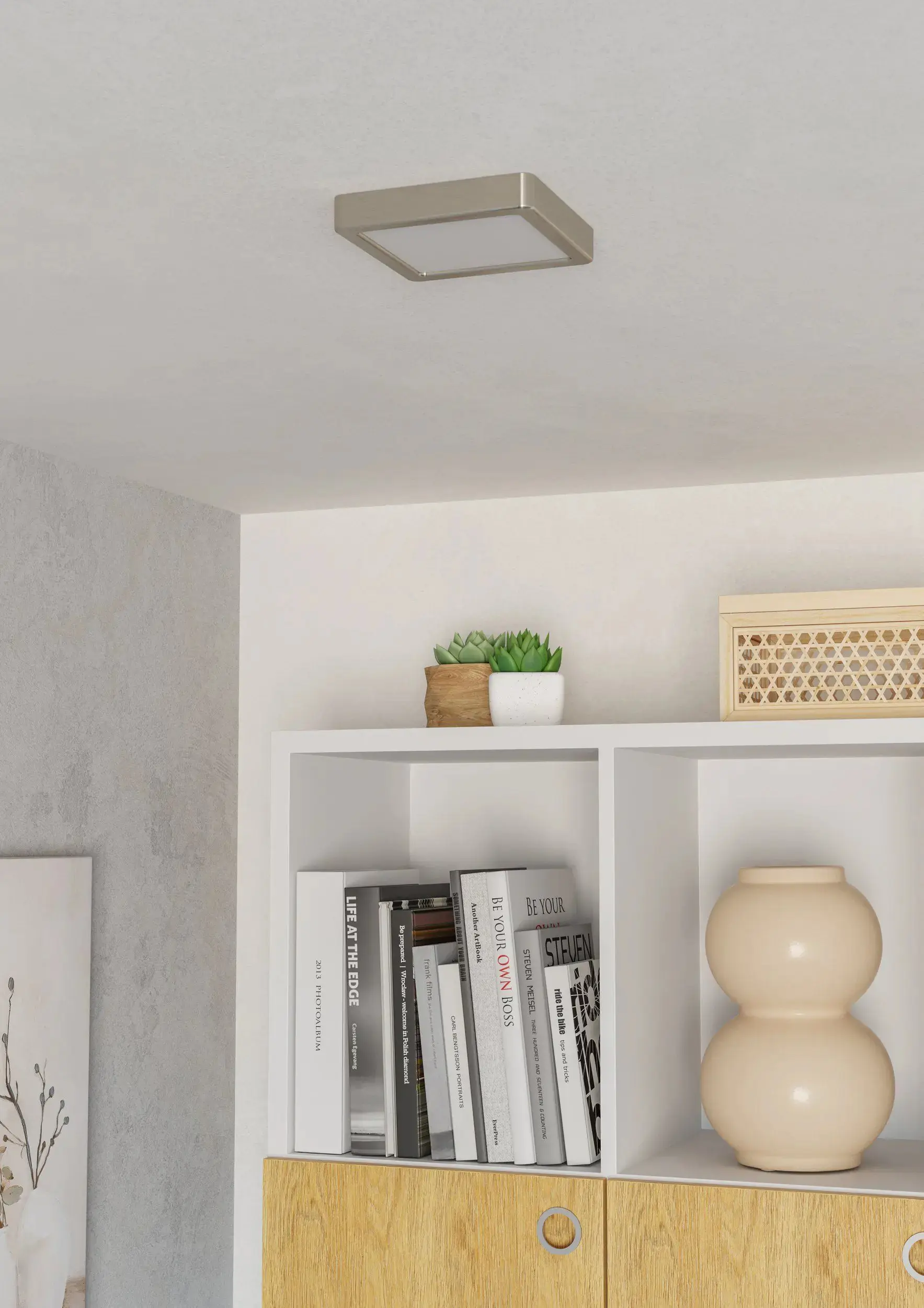 Eglo LED Deckenleuchte Fueva 6 nickel matt 15 x 15 cm warmweiß-kaltweiß