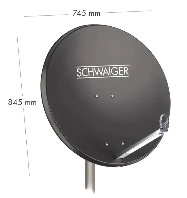 Schwaiger SAT Spiegel Aluminium 75 cm anthrazit