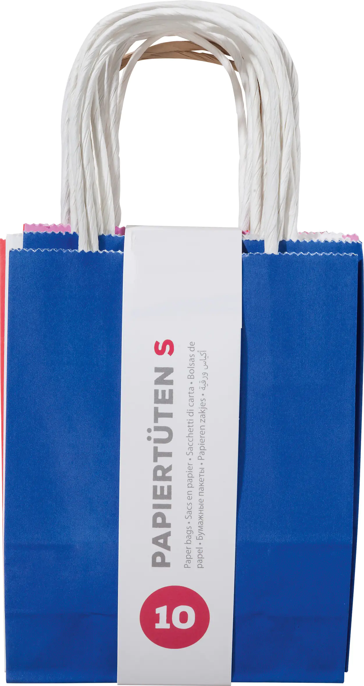 Papiertüten aus Kraftpapier 12 x 5,5x 15 cm, 10 Stück sortiert