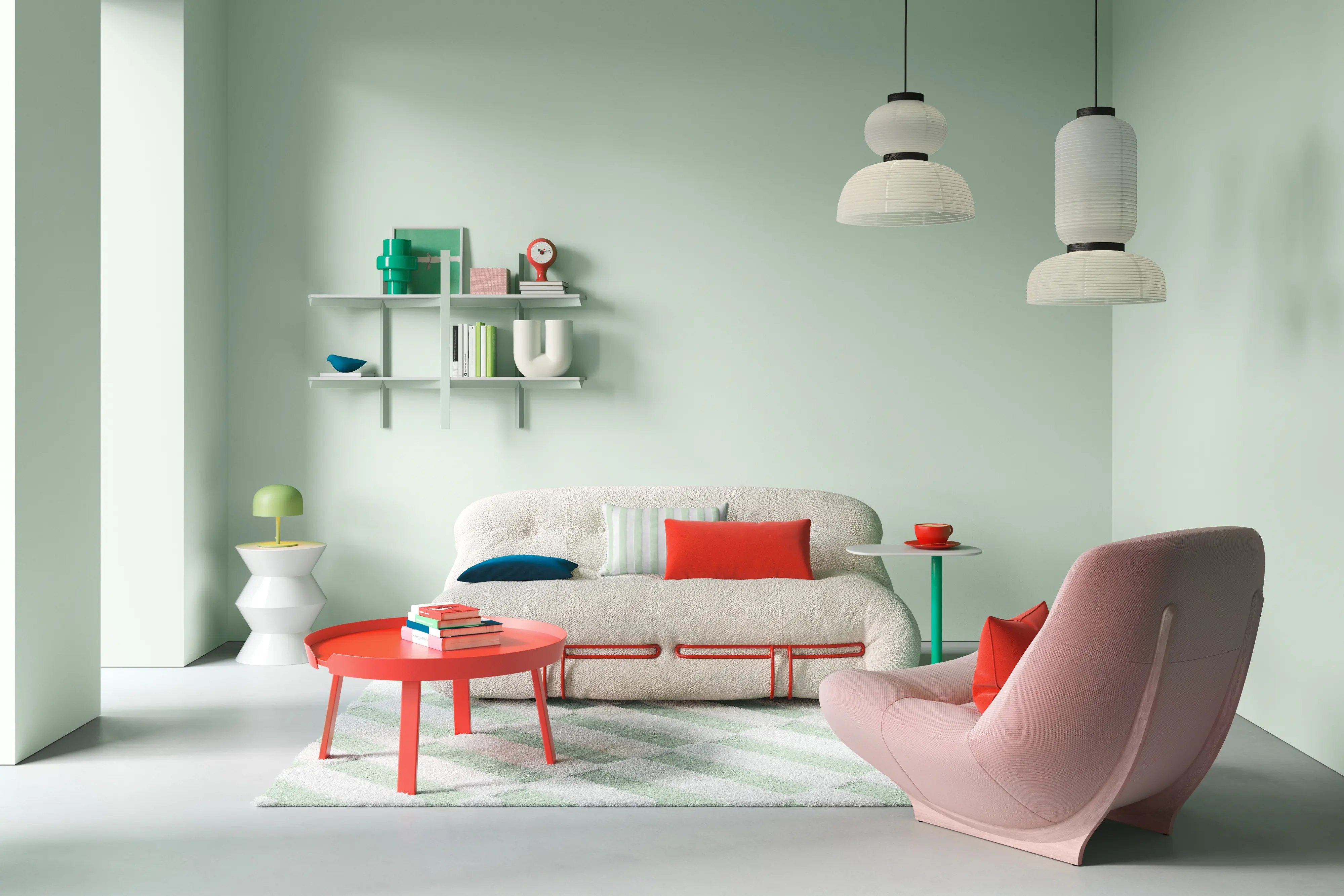 Alpina Wandfarbe Pantone matt milky green 2,5 L