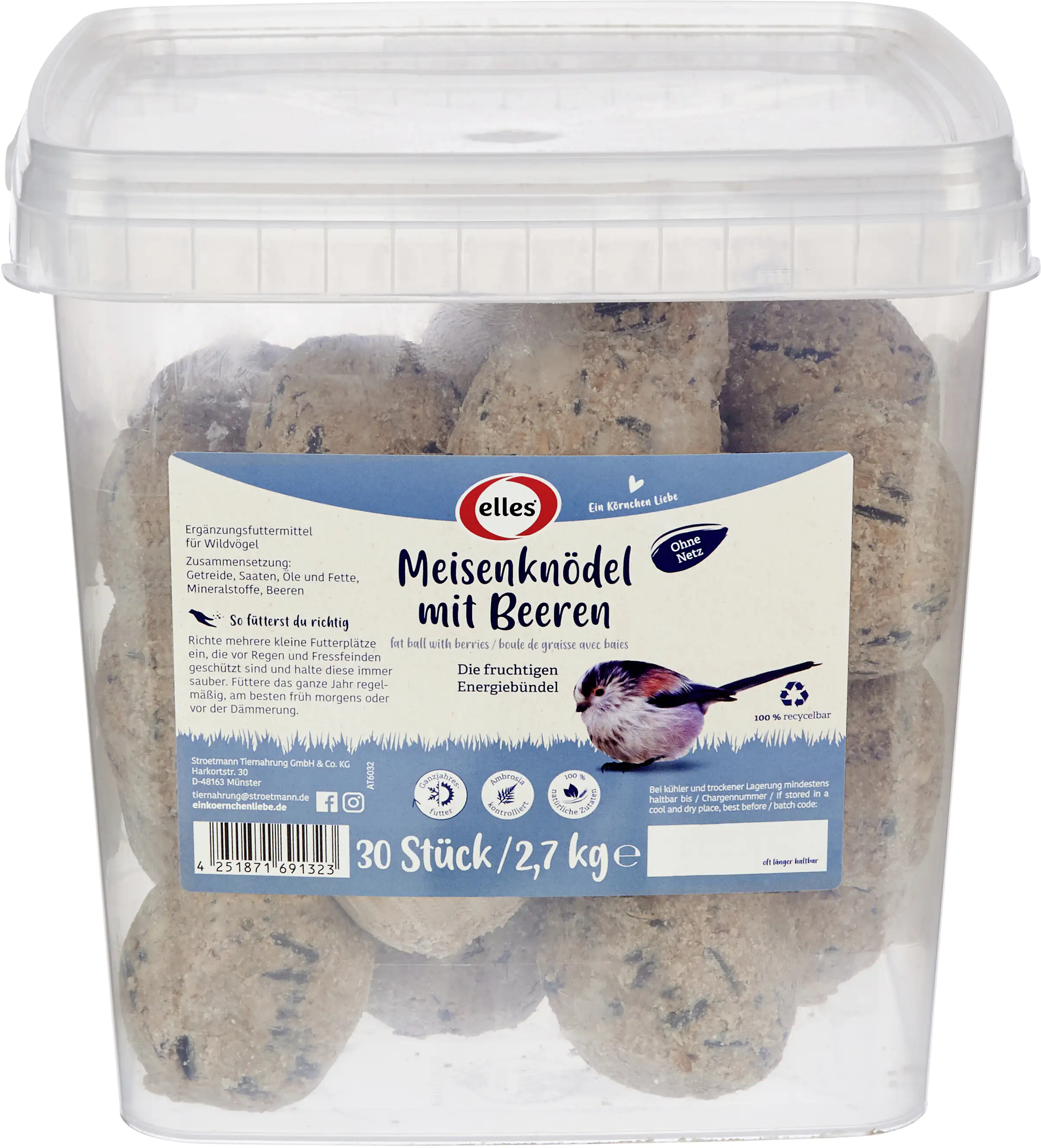 Elles Beerenknödel ohne Netz 30 Stück Elles Beerenknödel ohne Netz 30 Stück