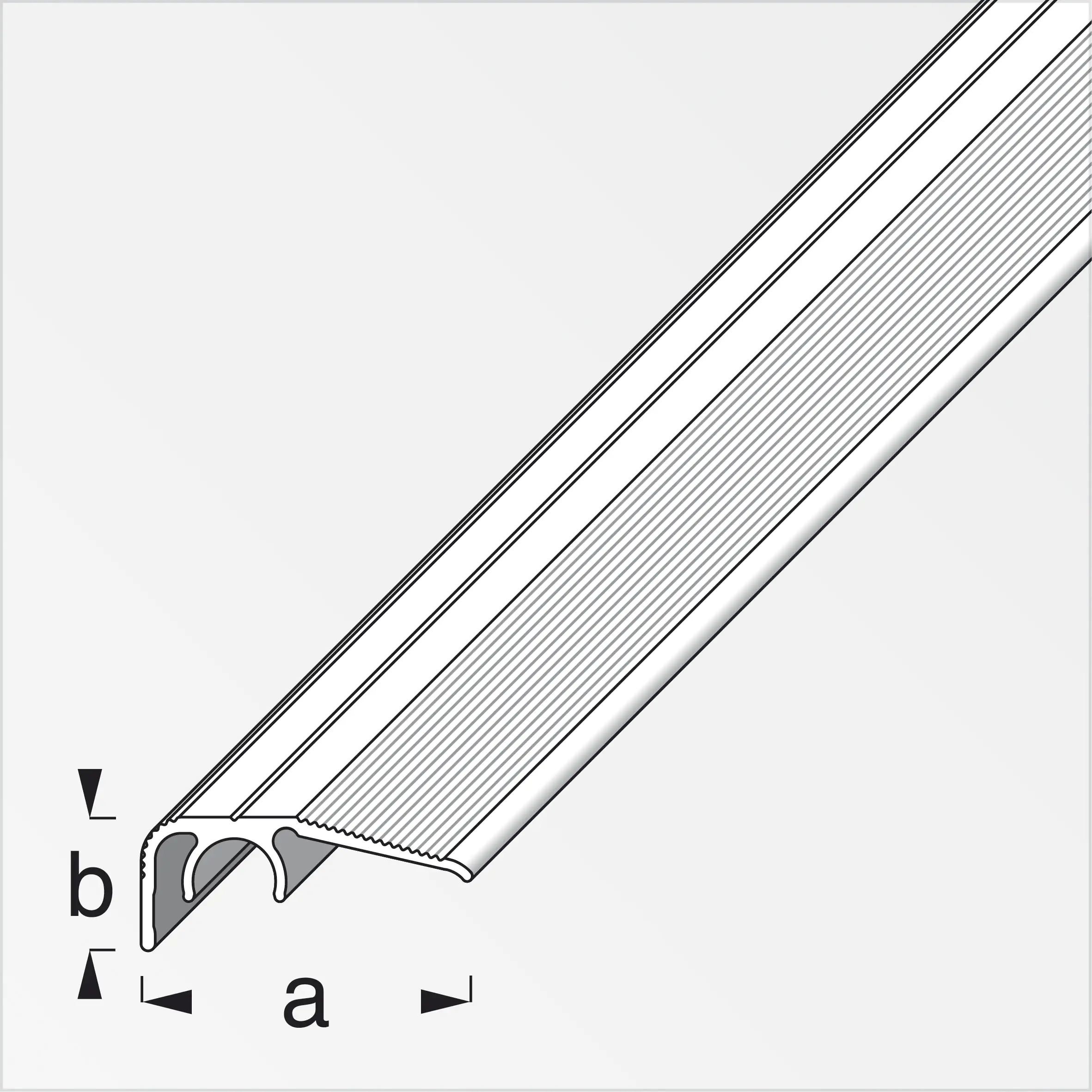 alfer Abschluss-Profil 1 m, 32 x 12.5 mm Aluminium eloxiert messing