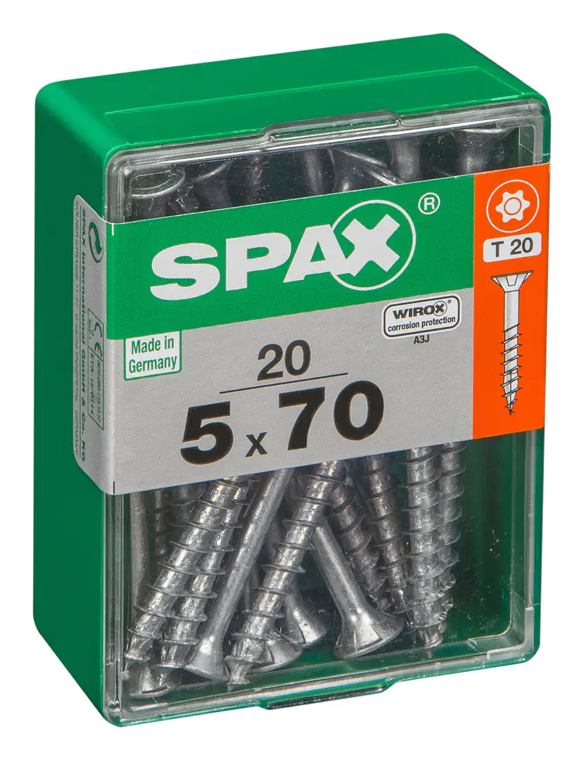 Spax Universalschrauben 5.0 x 70 mm TX 20 - 20 Stk. Spax Universalschrauben 5.0 x 70 mm TX 20 - 20 Stk.