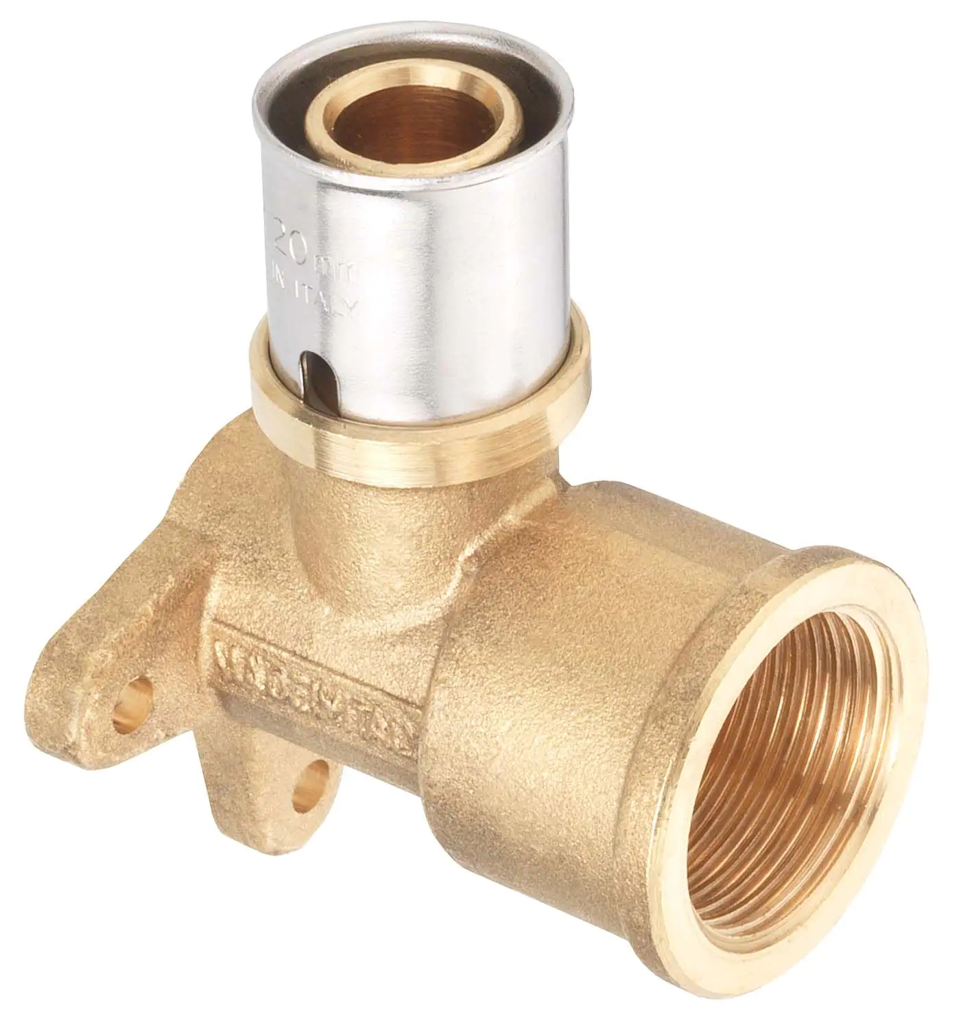 Cornat Press-Wandscheibe komplett Messing/Edelstahl, ø 20 mm, 3/4" IG