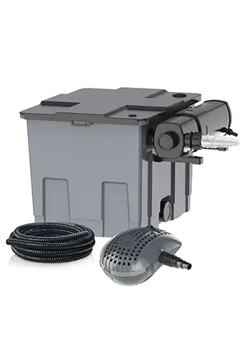 Heissner Durchlauffilter-Set FPU 16000 mit UVC-Klärer Teiche bis 16.000 l