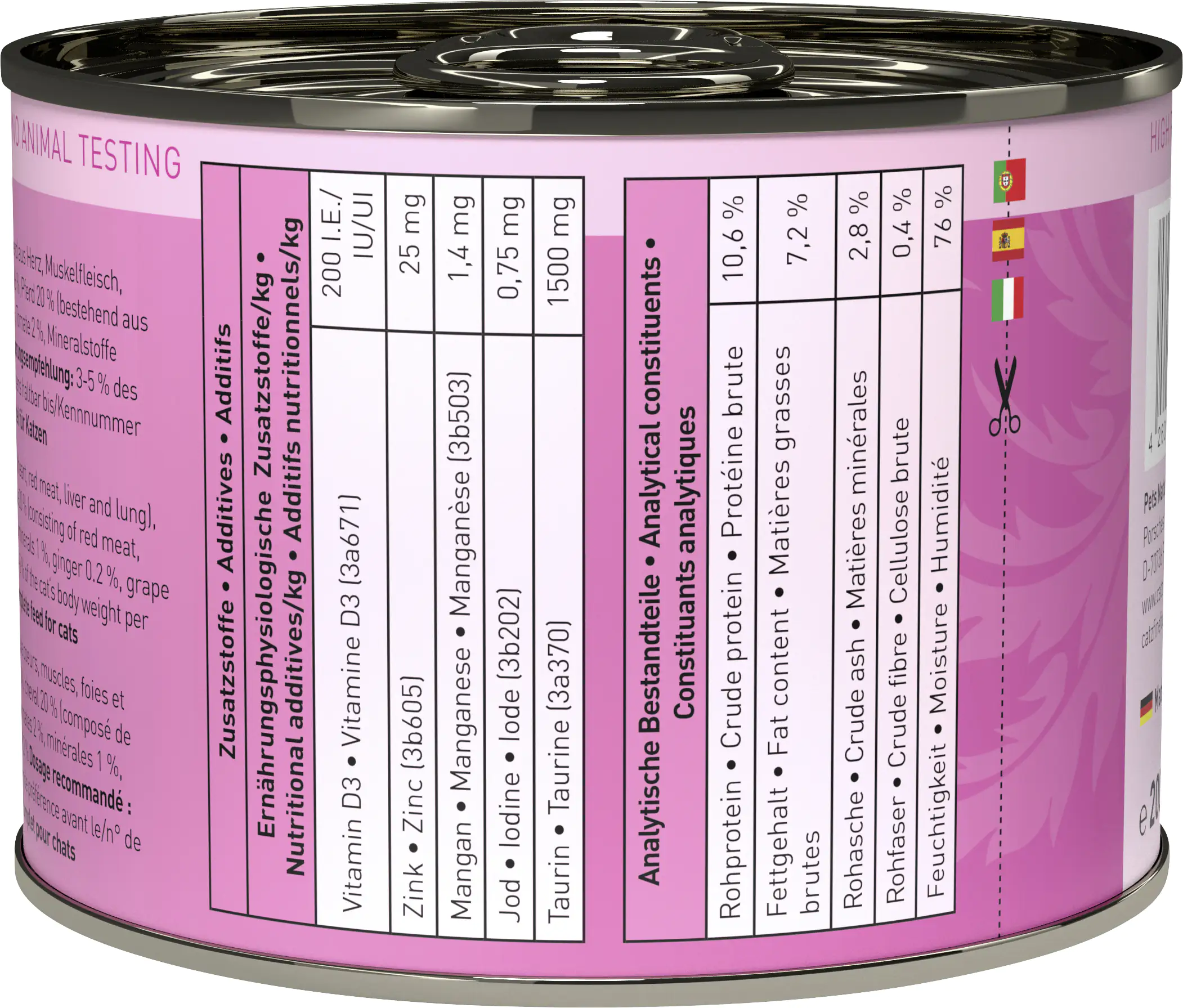 Catz Finefood Katzenfutter Classic No. 19 Lamm & Pferd 200 g