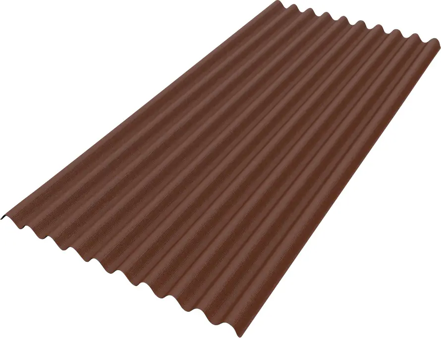 Onduline Bitumenwellplatte Ondalux 200 x 95 cm 2,6 mm braun