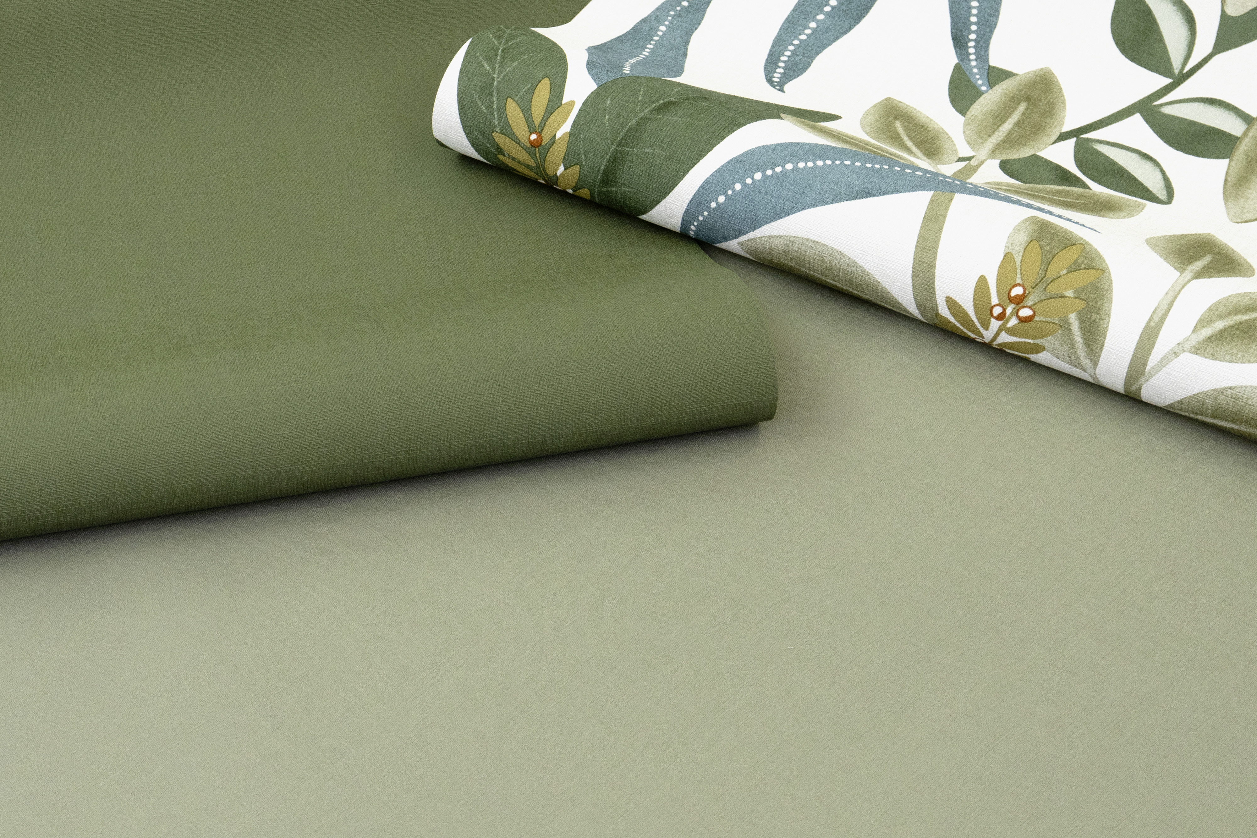 Rasch Vliestapete Country Charme Uni hellgrün 10,05 x0,53 m