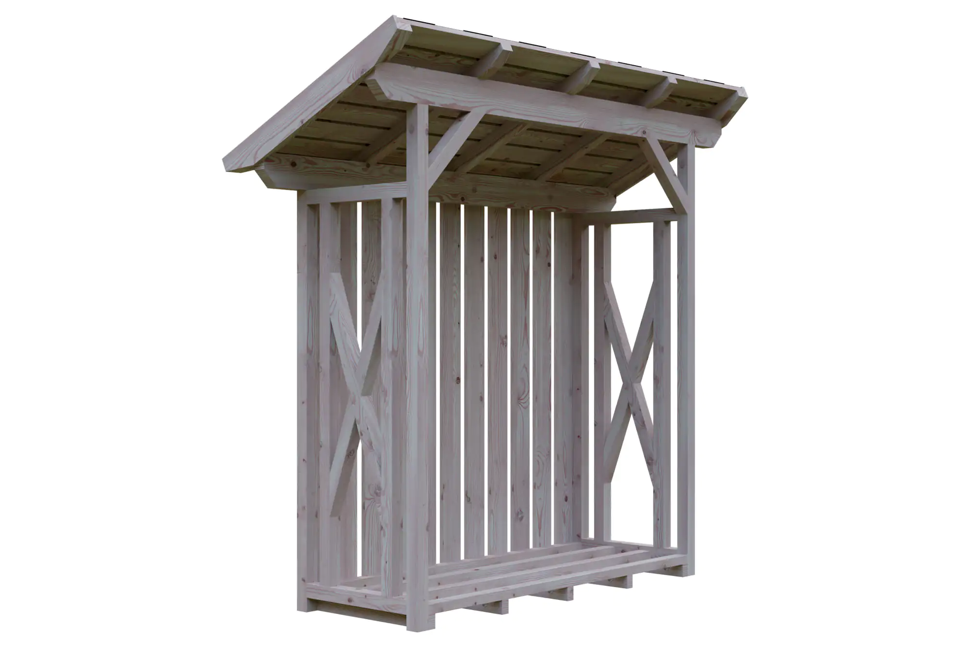 SKAN HOLZ Holzunterstand Lars 1 240 x 102 cm , natur SKAN HOLZ Holzunterstand Lars 1 240 x 102 cm , natur