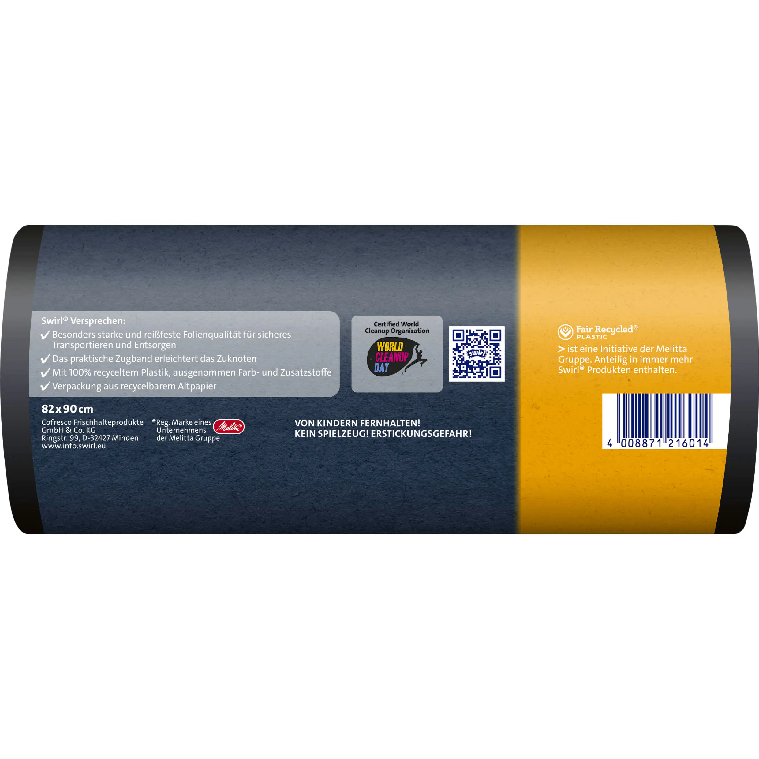 Swirl® Schwerlast-Säcke Profi mit Zugband 120 L Reißfest & Dicht