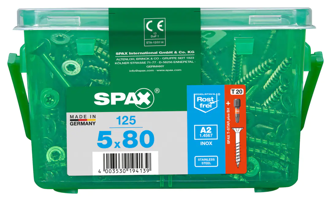 Spax Universalschrauben 5.0 x 80 mm TX 20 - 125 Stk.