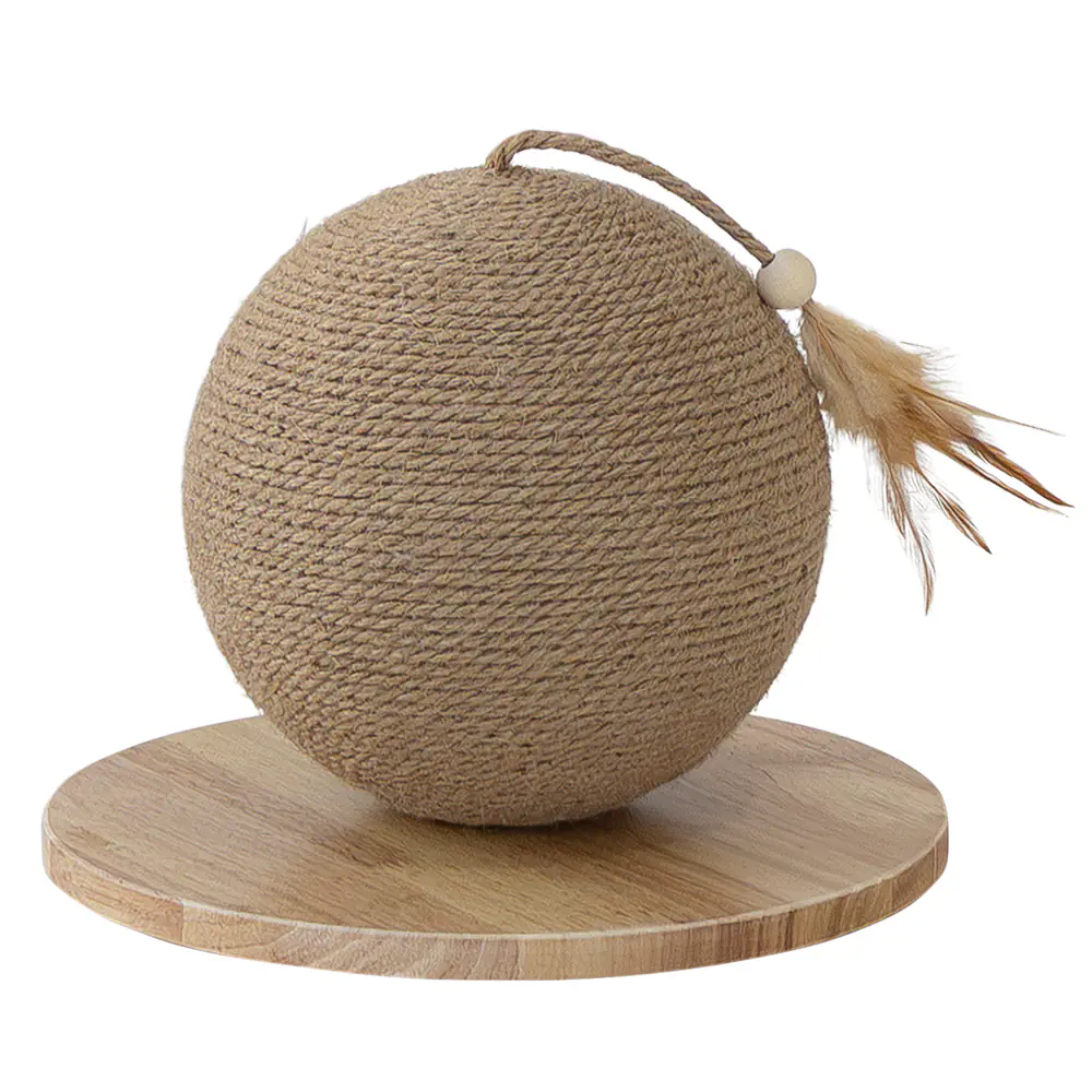 Nobby Katzenspielzeug Kratzkugel Ø 29 × 21,5 cm natur/beige