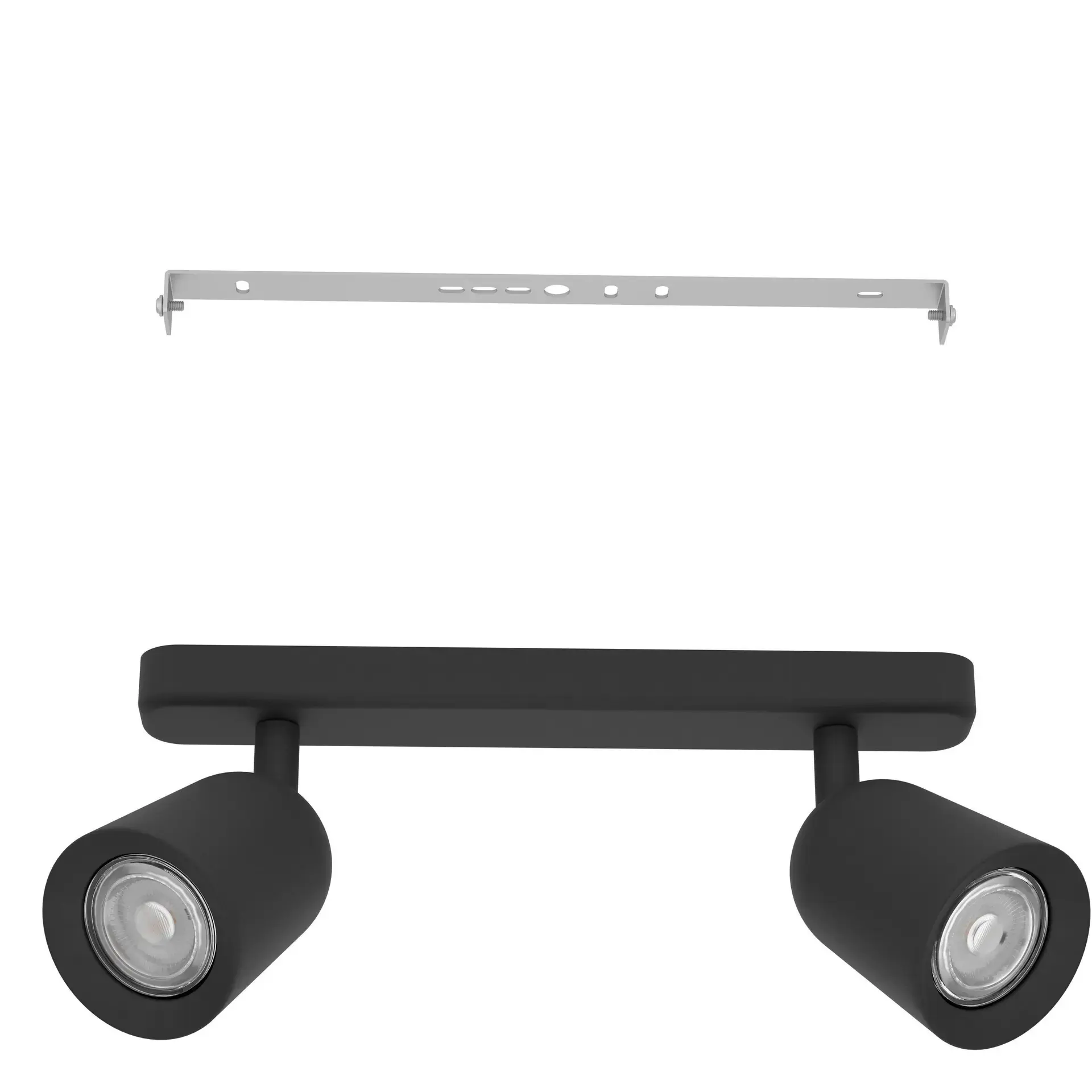 Eglo Leuchten 2er Spot Camaldoli schwarz 30 x 12 cm