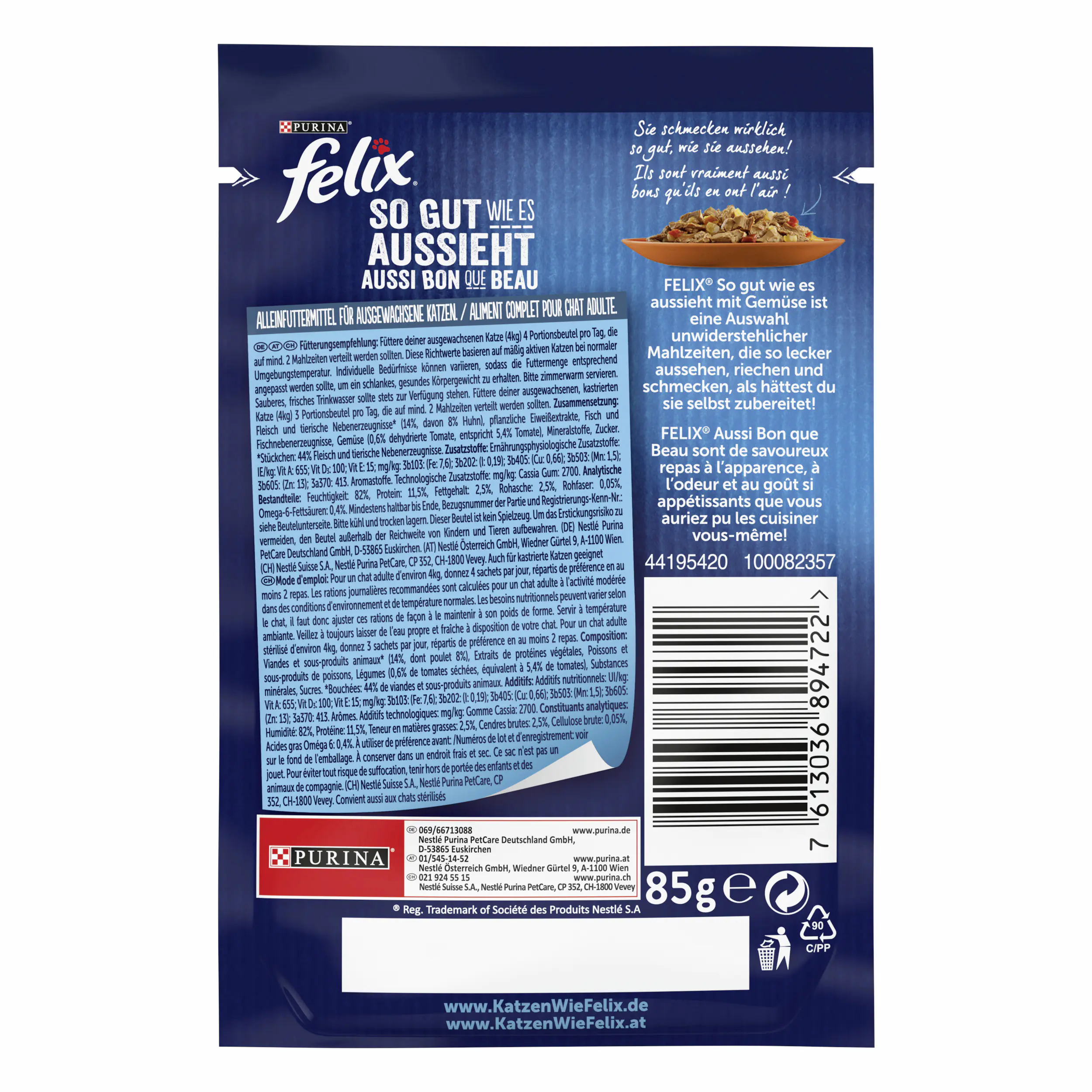 Felix So gut wie es aussieht in Gelee mit Huhn & Tomate 85 g