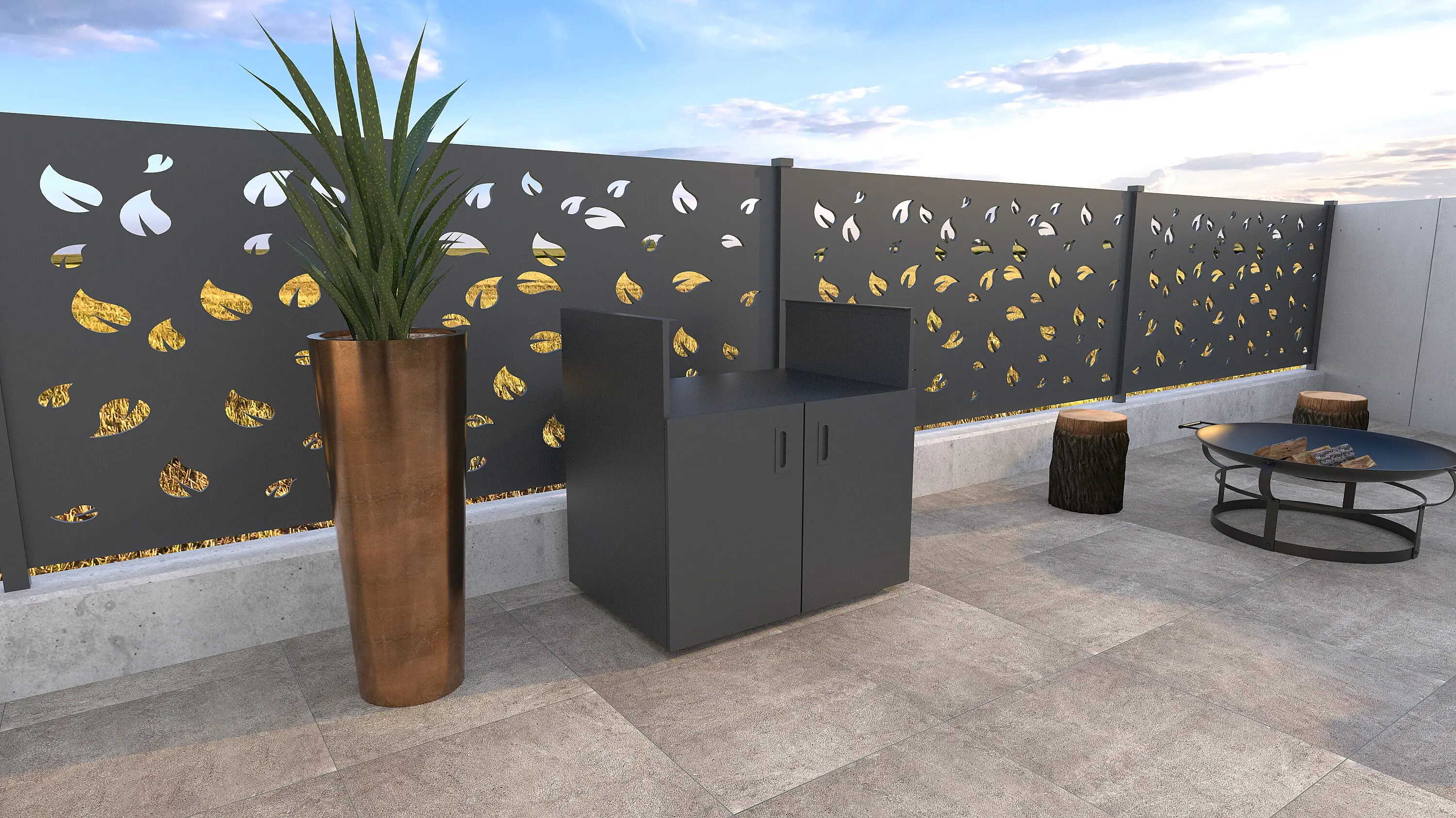 Bellano Living Element für Outdoorküchen inkl. Grillelement und 2 Türen anthrazit Bellano Living Element für Outdoorküchen inkl. Grillelement und 2 Türen anthrazit