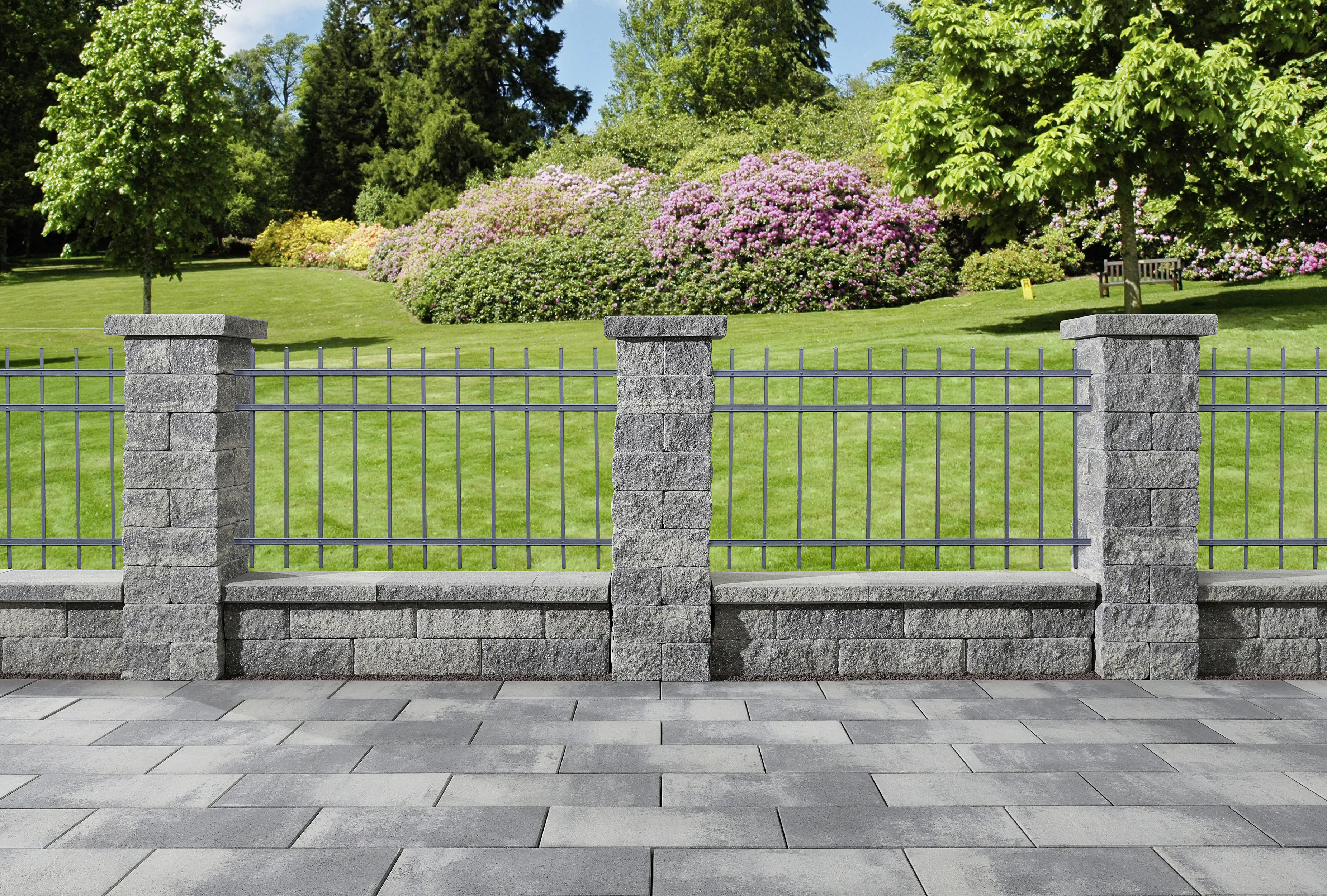 Kann Bruchsteinmauer Pfeilerelement 37,2 x 18,5 x 15 cm sandsteinfarben