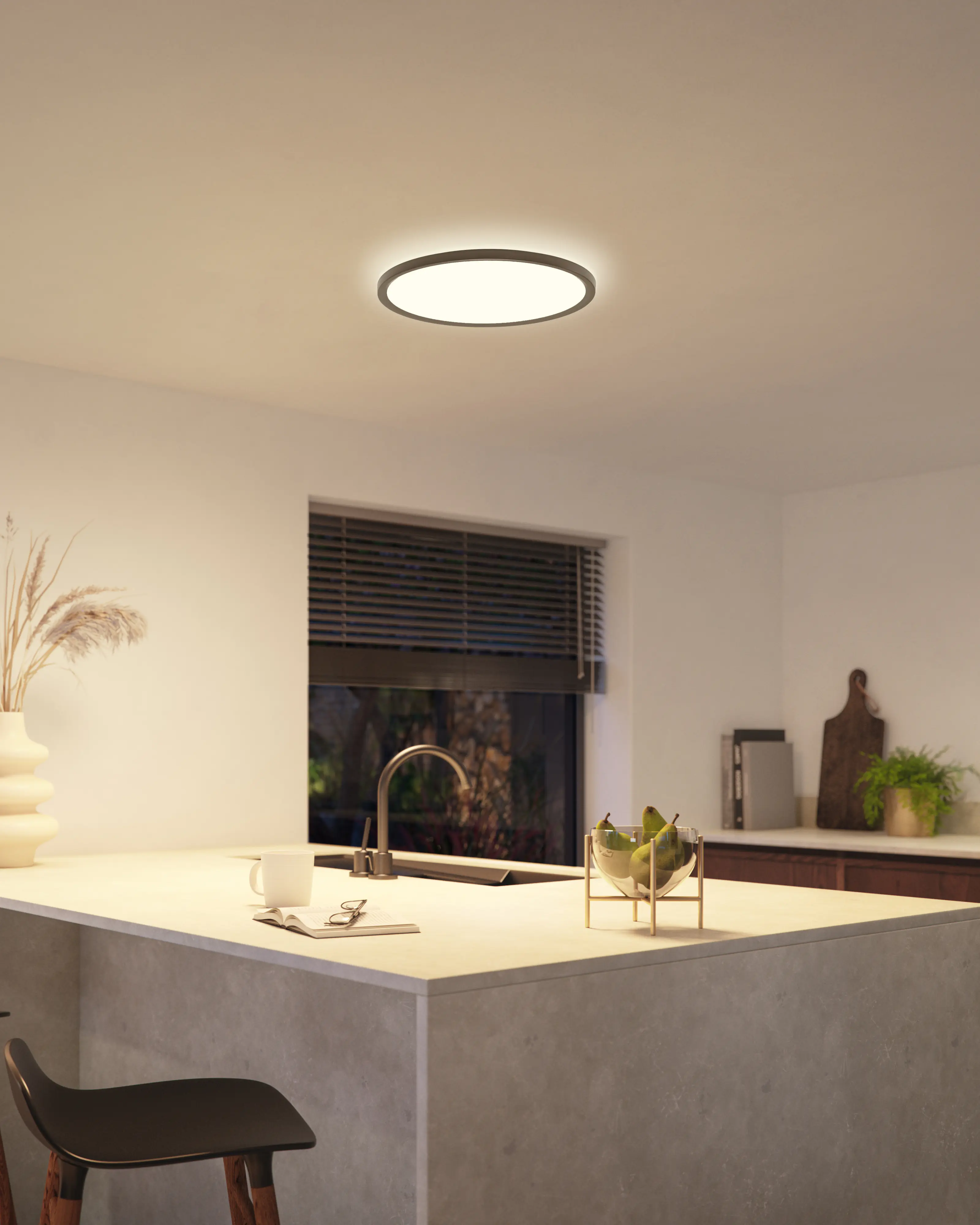 Philips Hue LED Deckenleuchte Tento rund schwarz 43 x 3 cm RGB Philips Hue LED Deckenleuchte Tento rund schwarz 43 x 3 cm RGB