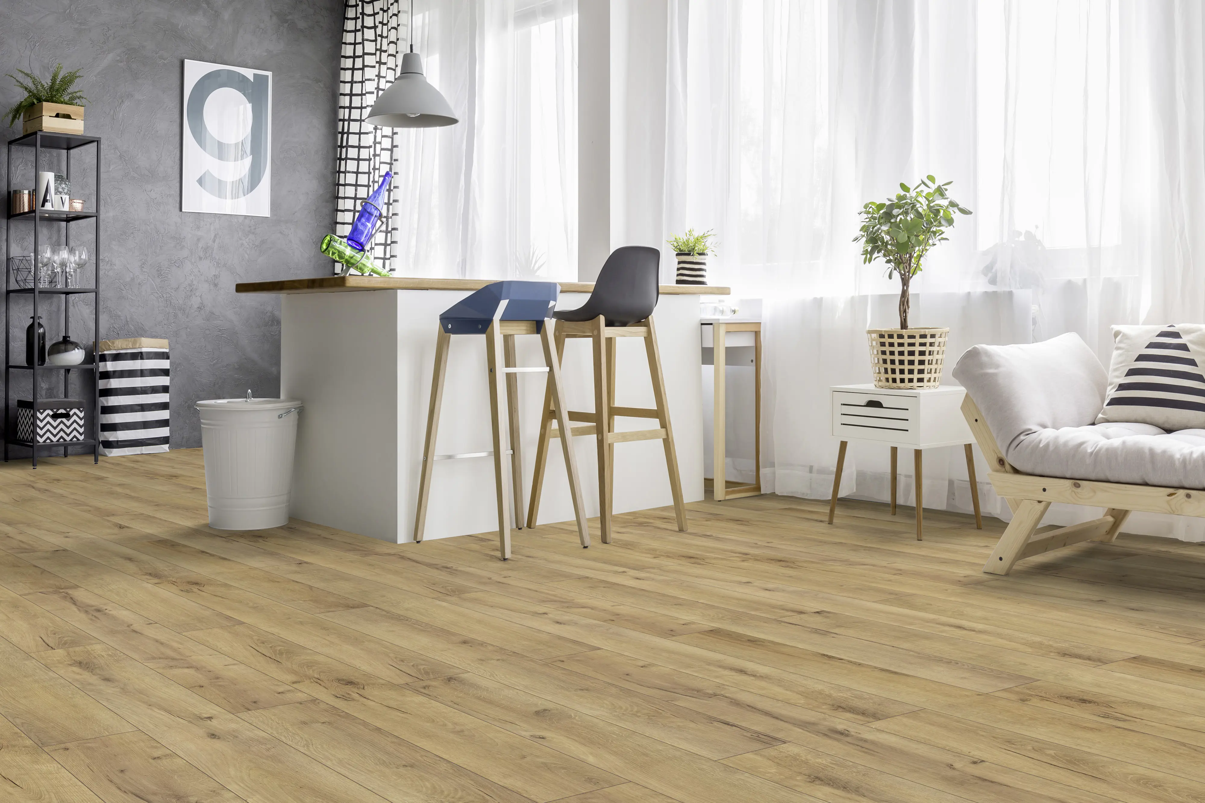 Classen Laminat Megaloc Aquaprotect 128,5 x 19,2 cm 8 mm Oak light natural Classen Laminat Megaloc Aquaprotect 128,5 x 19,2 cm 8 mm Oak light natural