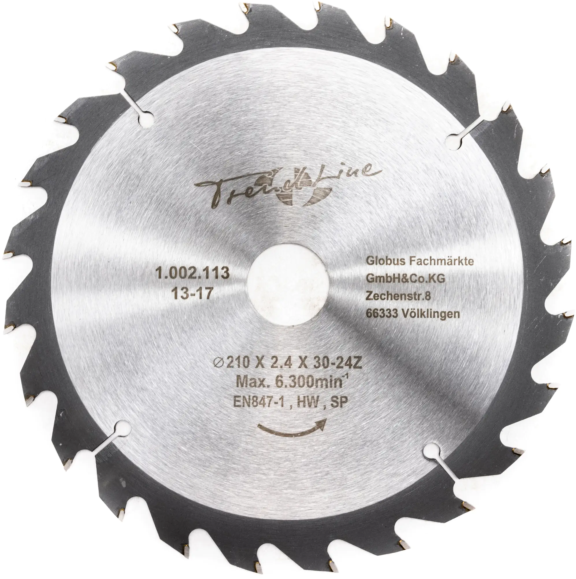 TrendLine HM-Kreissägeblatt Ø 210 mm Bohrung Ø 30 mm TrendLine HM-Kreissägeblatt Ø 210 mm Bohrung Ø 30 mm