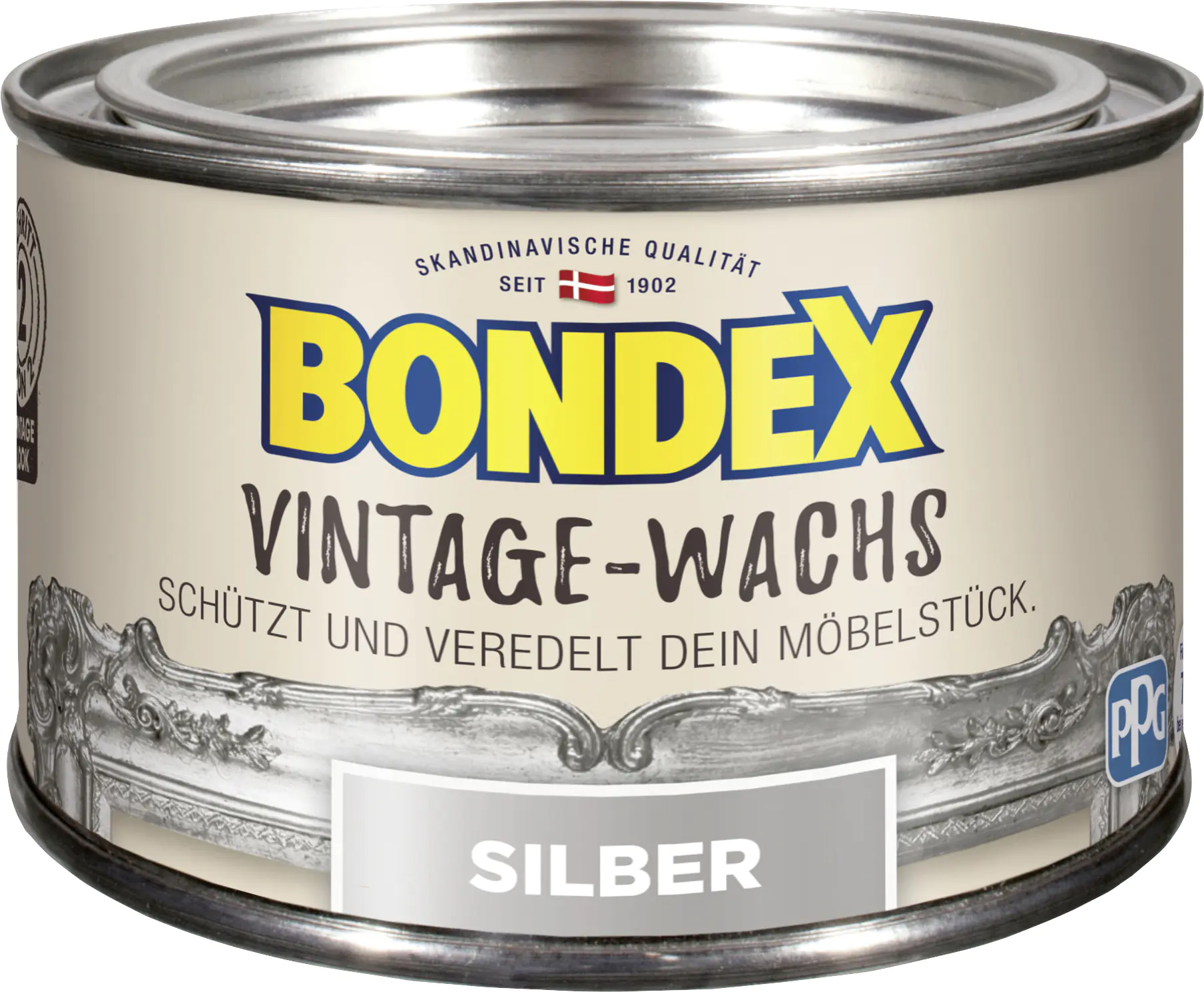Bondex Vintage-Holzwachs silber-metallic 250 ml Bondex Vintage-Holzwachs silber-metallic 250 ml