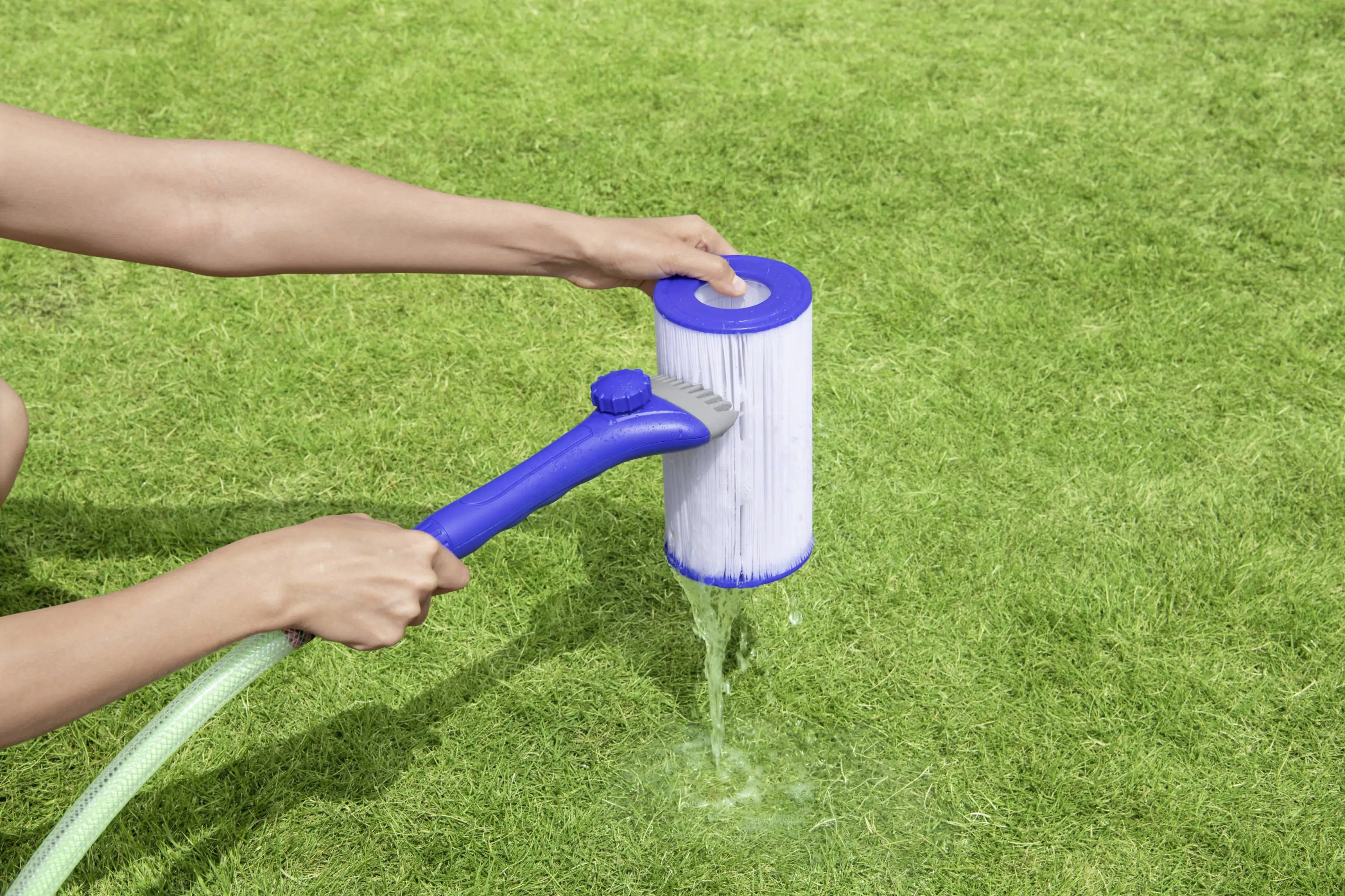 Bestway Reinigungs-Aufsatz Flowclear AquaLite für Filterkartuschen