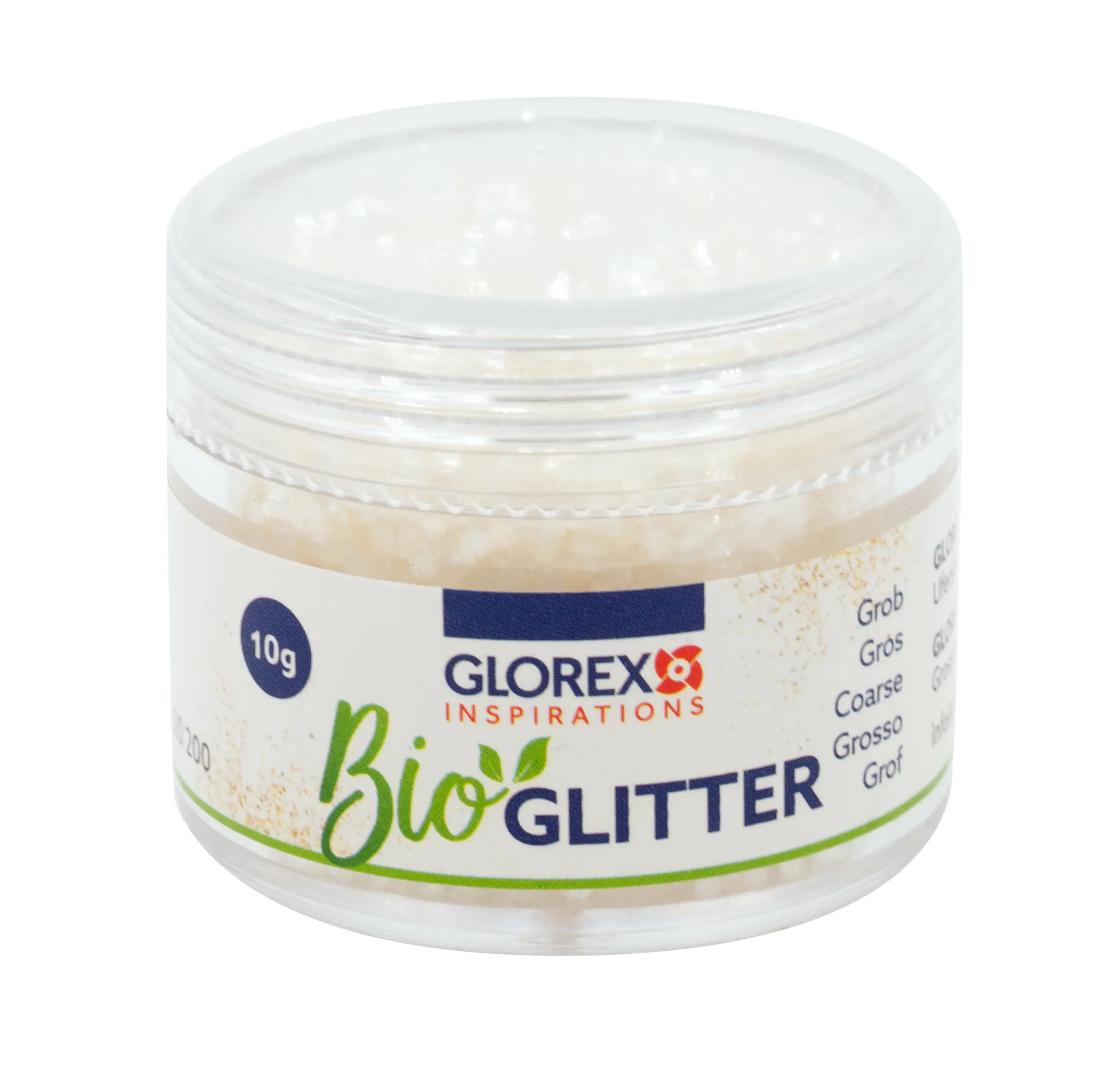 Glorex Bio Glitter grob weiß 10 g