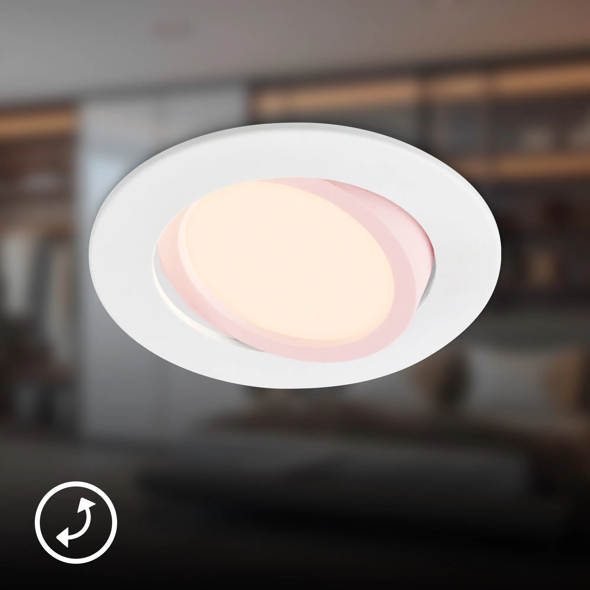 Briloner 3er Set LED Einbauleuchten Piwo weiß Ø 8 cm