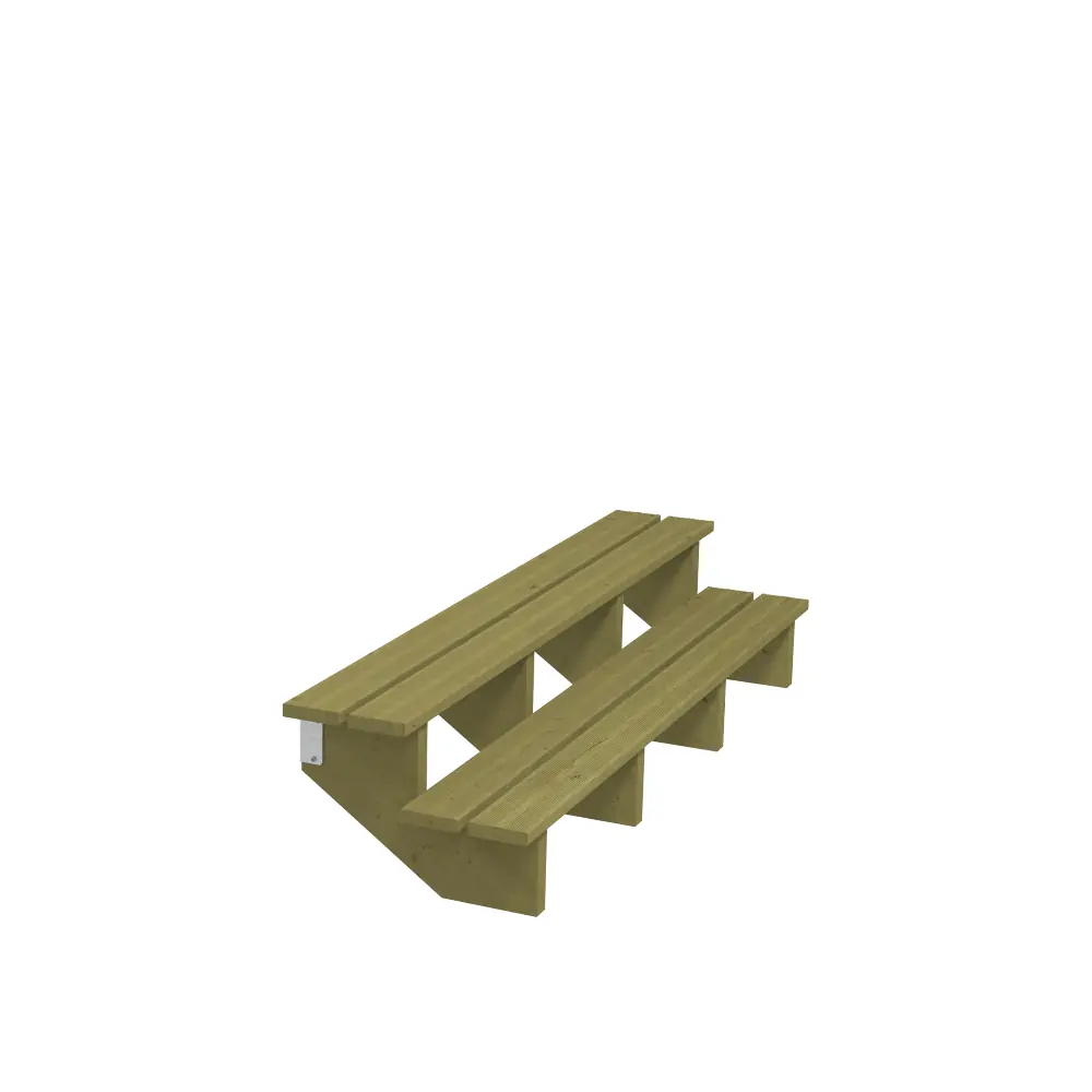 Plus Außentreppe Kiefer 2 Stufen 180 cm breit 