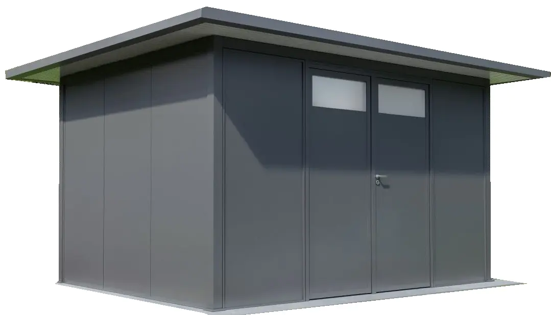 Gartenhaus Porto 505 x 405 cm anthrazit - OHNE TÜREN