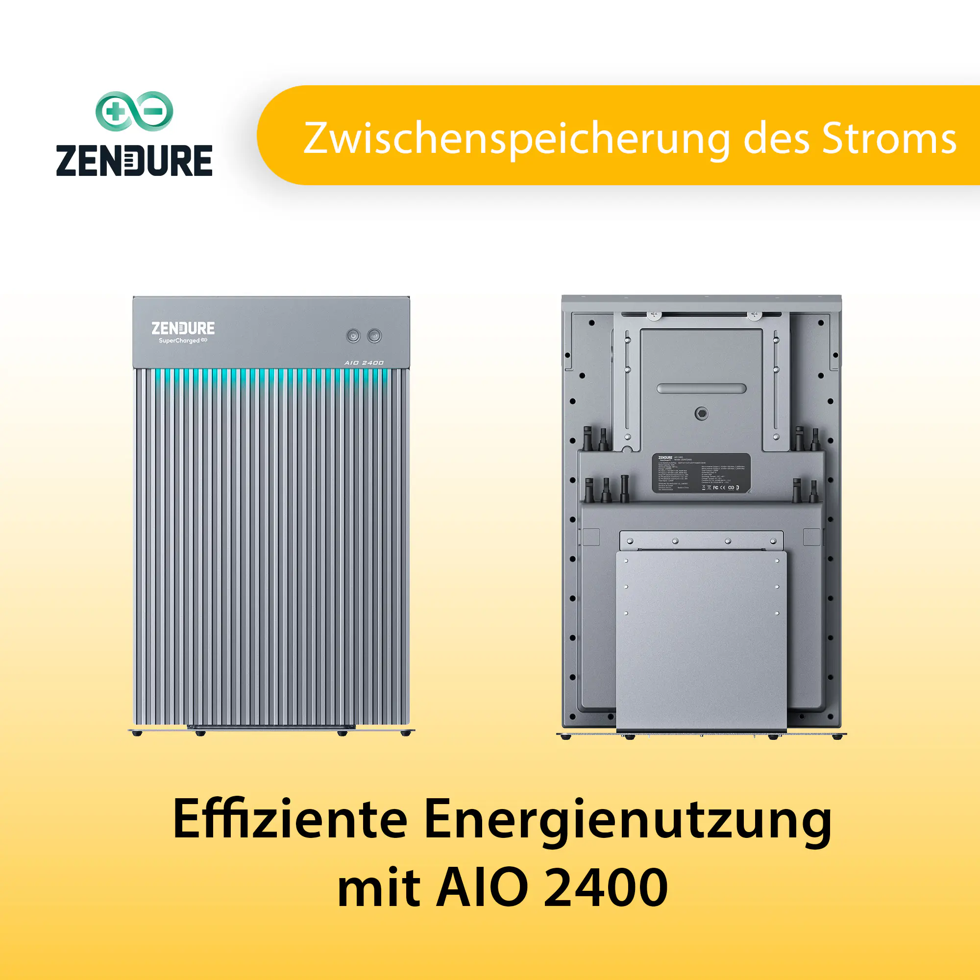 Vale Balkonkraftwerk 890 Wp AIO2400 Wh mit Zendure Speicher