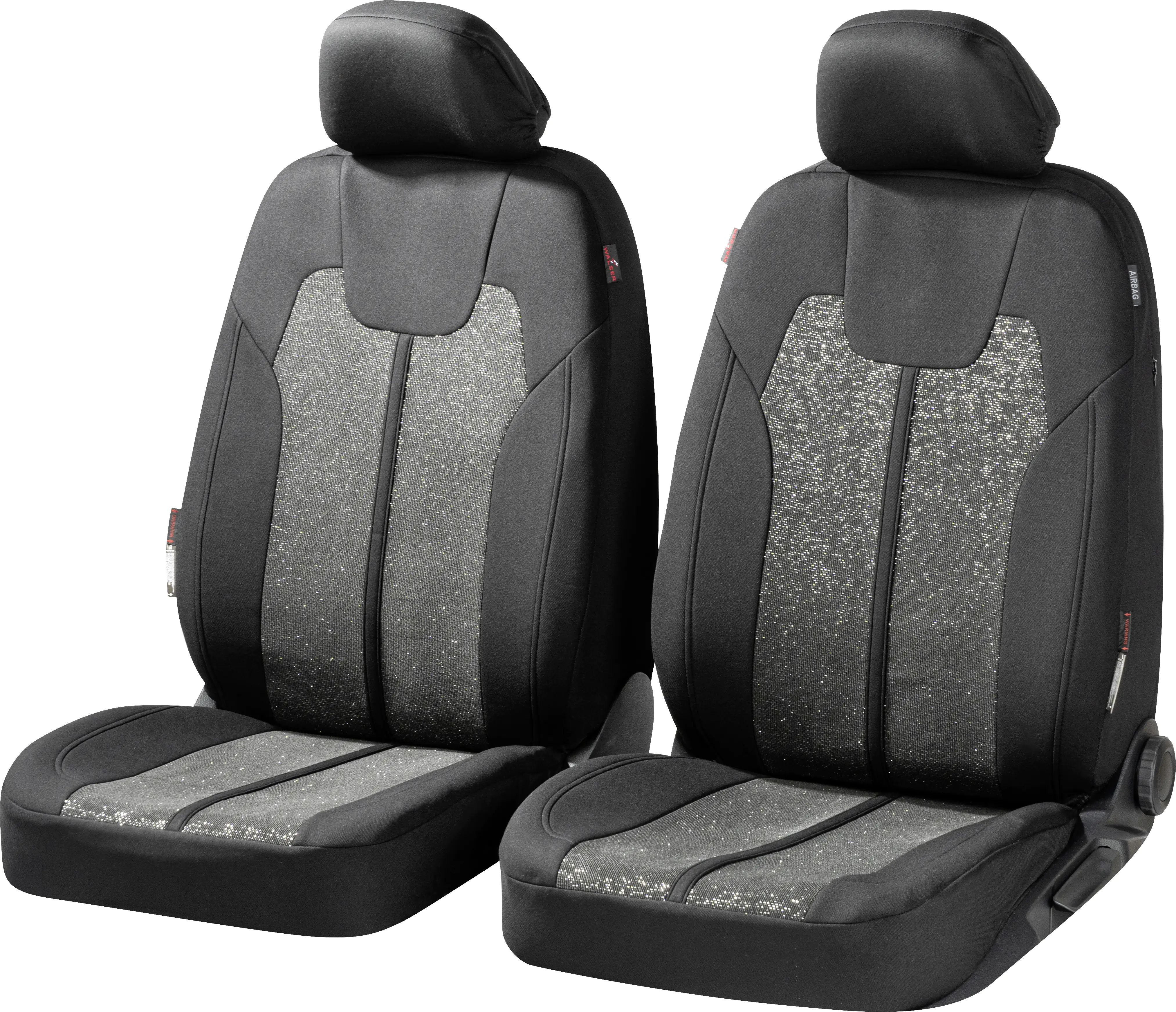 9001778118523_2560466 Walser Autositzbezug Corso Vordersitze Collection Basic silber-schwarz