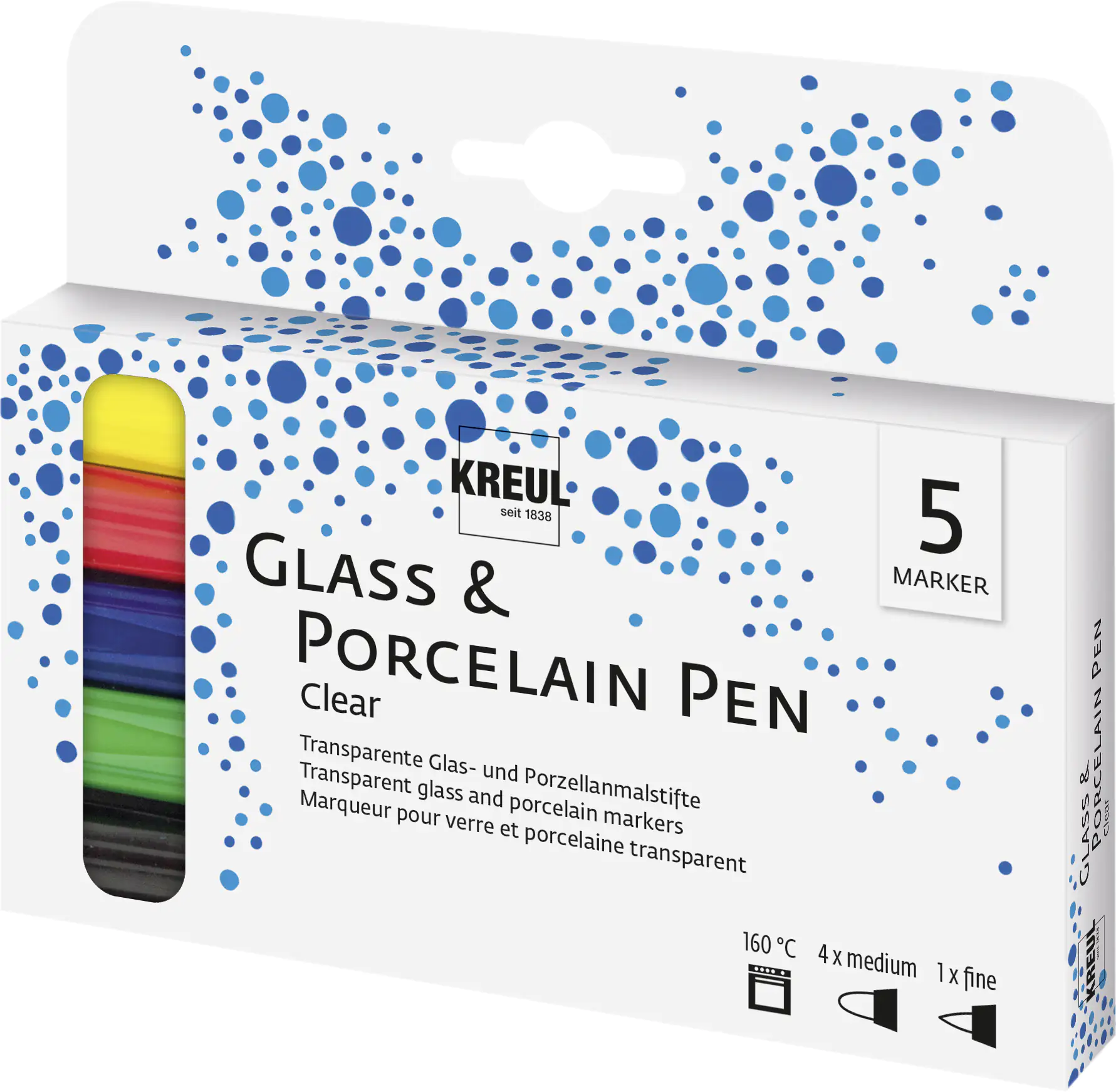 Kreul Glass ColorPen 5er Set Glasmalstift Kreul Glass ColorPen 5er Set Glasmalstift