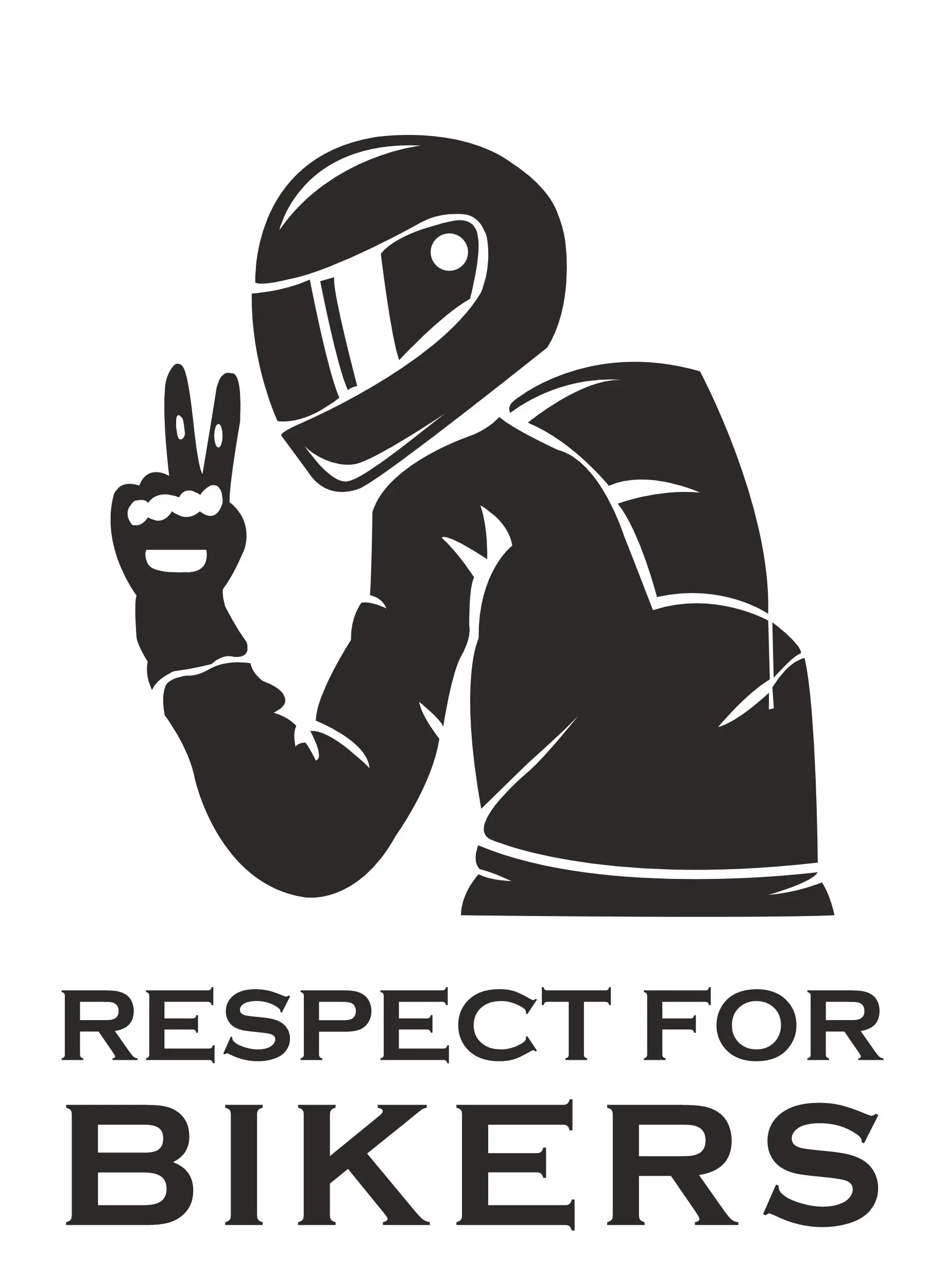 Hermann Schütz Autoaufkleber Respect for Bikers 15 x 12 cm