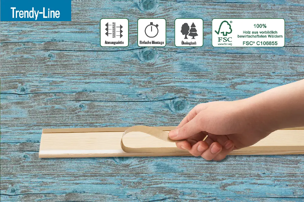 iWerk Holzpaneele zum Kleben 78 x 50 cm, 5 mm,Design karibikwood