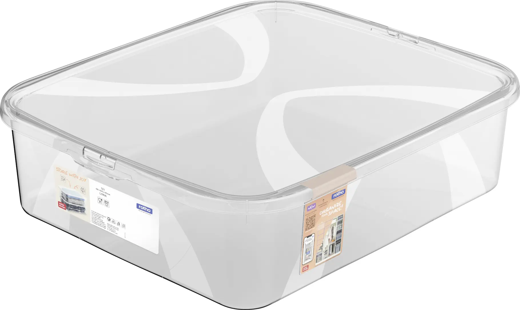 Rotho Aufbewahrungsbox Lona inkl. Deckel 12 L transparent Rotho Aufbewahrungsbox Lona inkl. Deckel 12 L transparent
