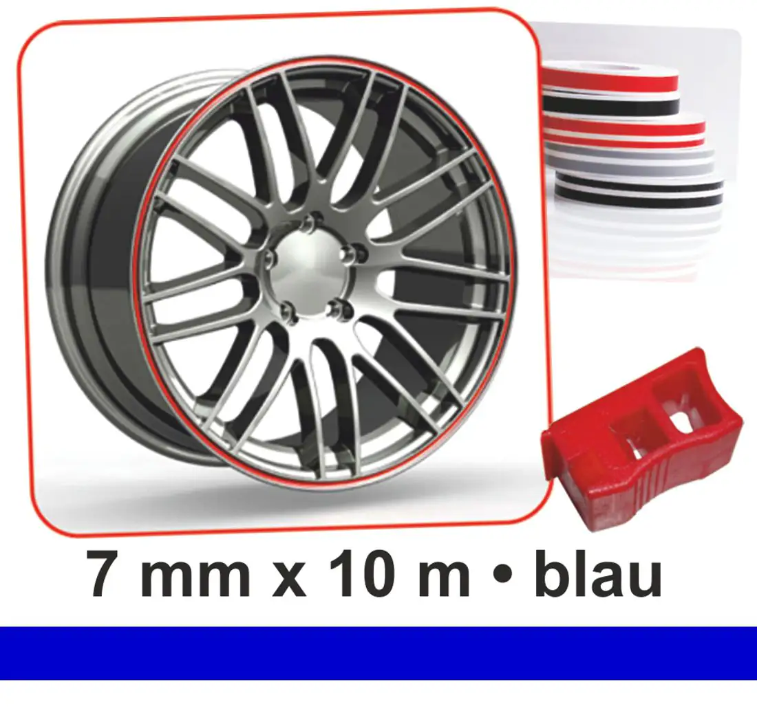 4002341341329 Hermann Schütz Zierstreifen Wheel-Stripes für Autofelgen blau 7mm x 10m