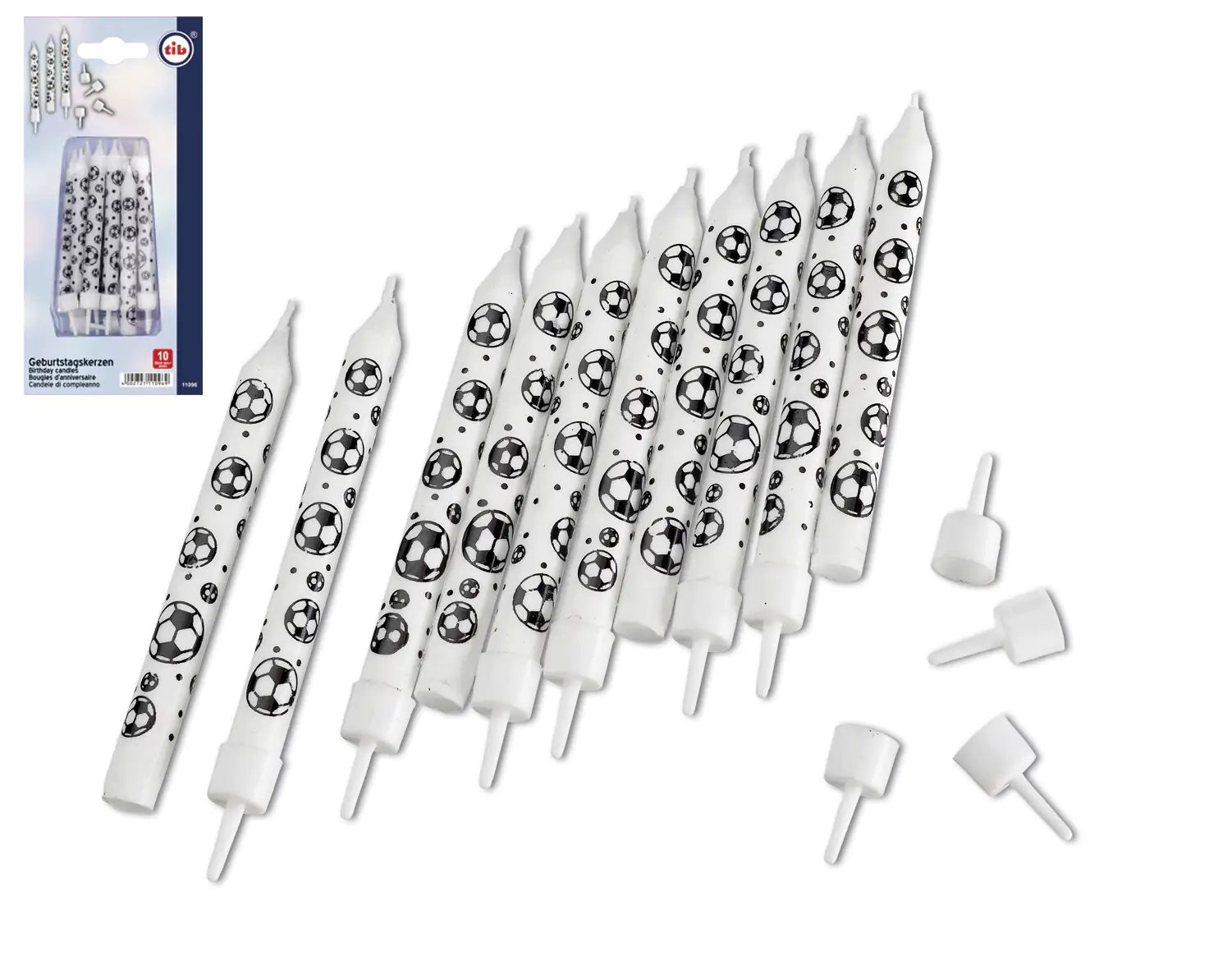 TIB Heyne Geburtstagskerzen Fußball 10 Stück