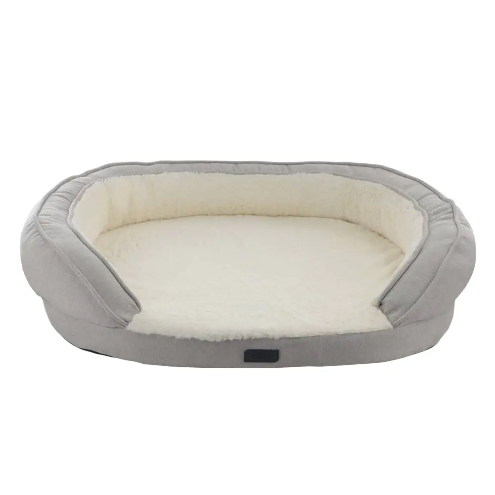 Nobby Orthopädisches Komfortbett Amca oval L 78 x B 62 x H 18 cm grau
