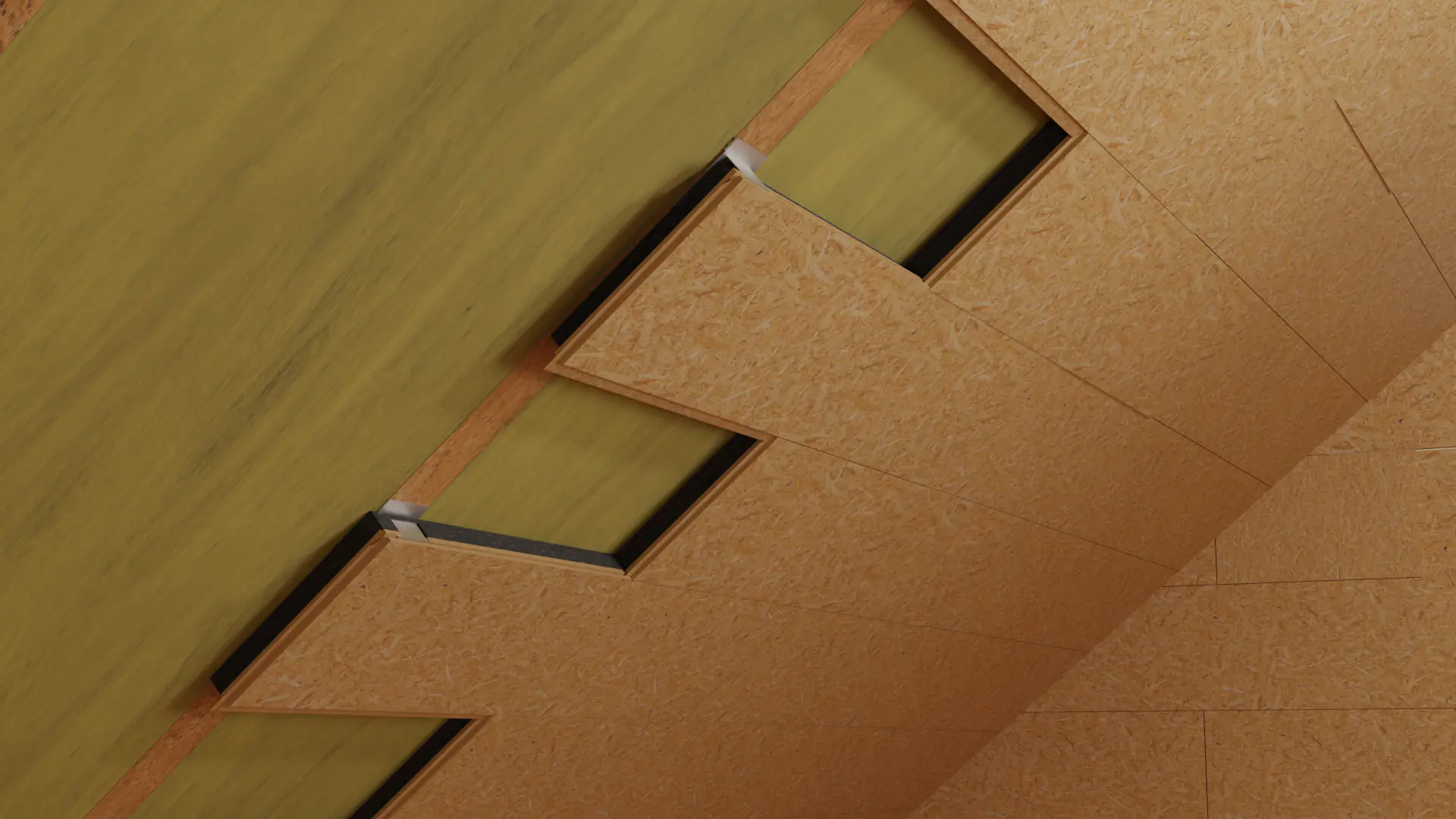 Dämmung Dachboden/Ausbau Elemente OSB 18 mm + 60 mm Neopor