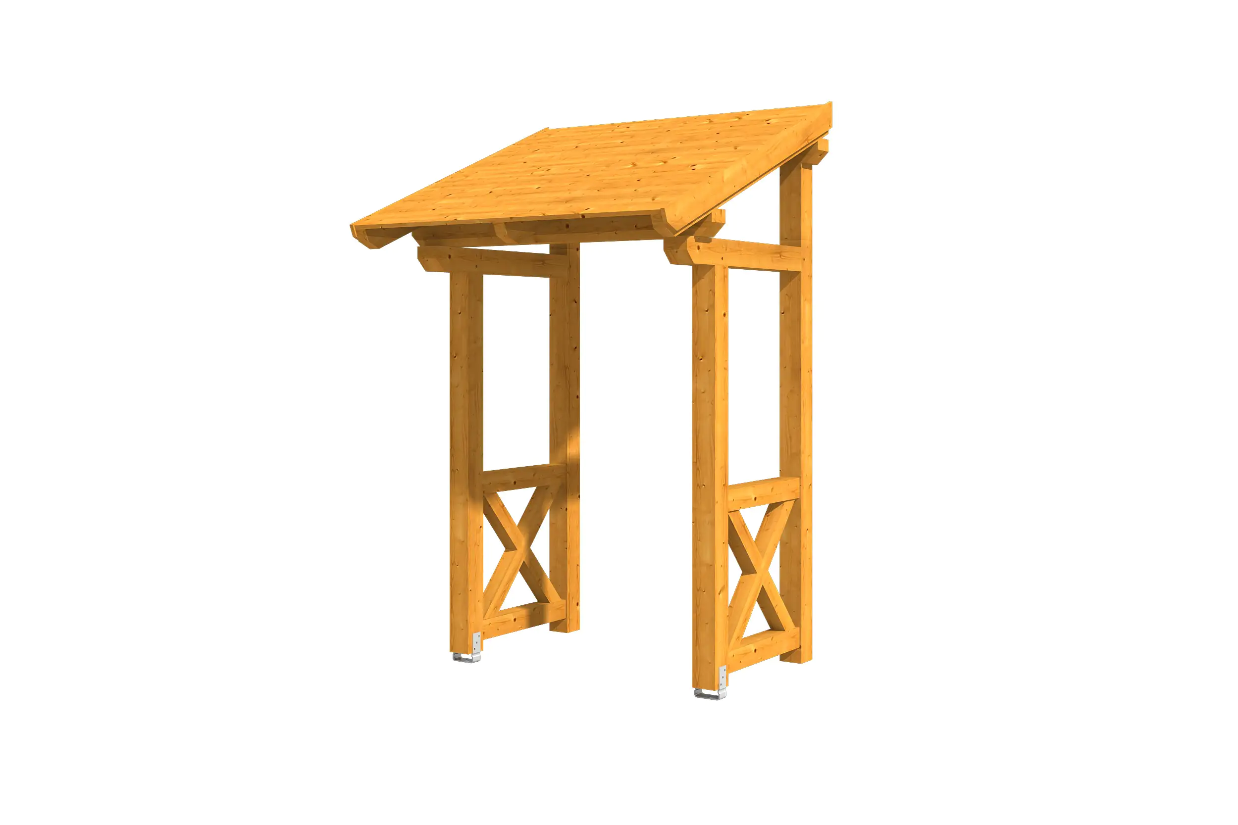 4018211016174 SKAN HOLZ Vordach Potsdam Typ 4 176 x 156 cm, lasiert in Eiche hell