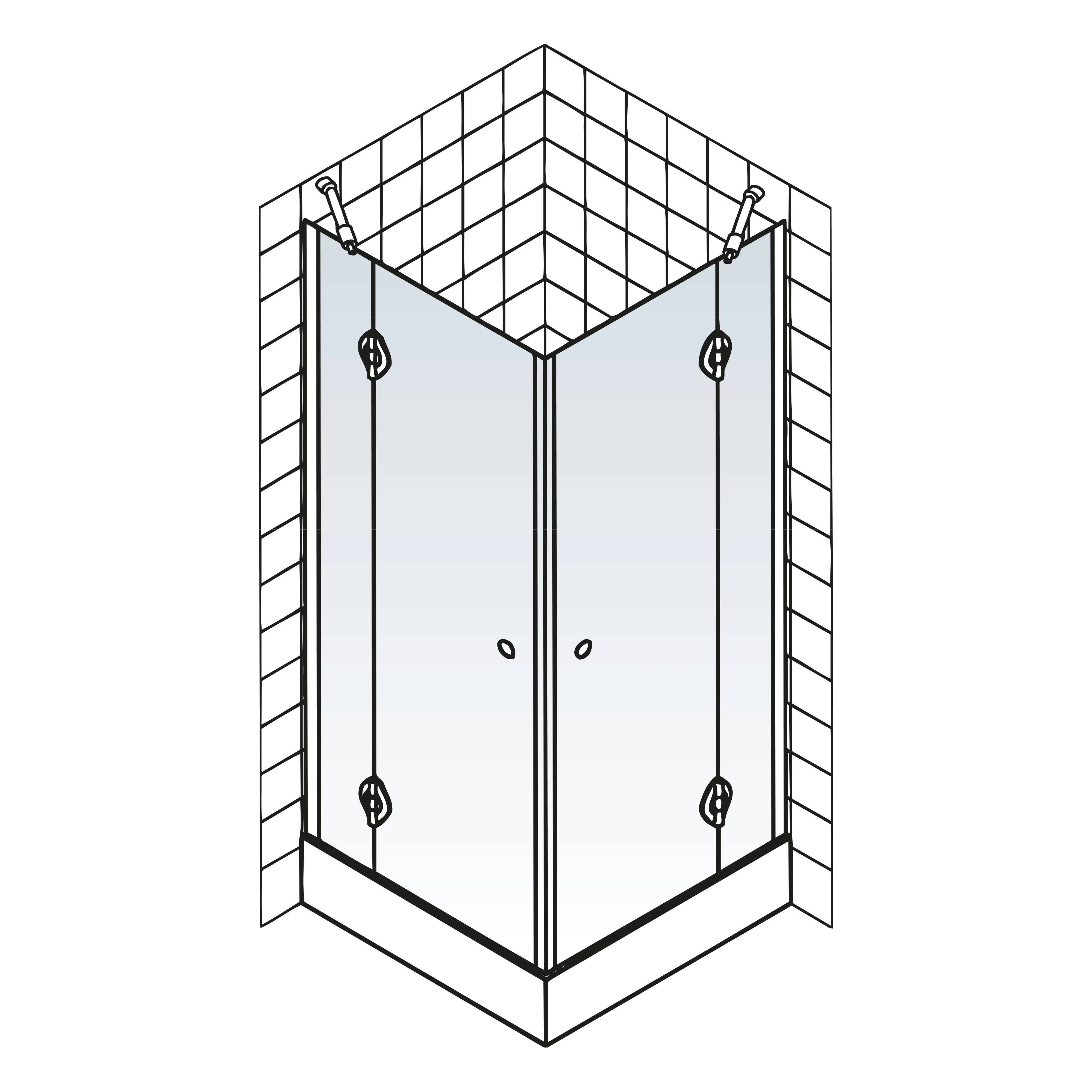 Schulte Eckeinstieg 4-tlg. 90 x 90 x 200 cm MasterClass
