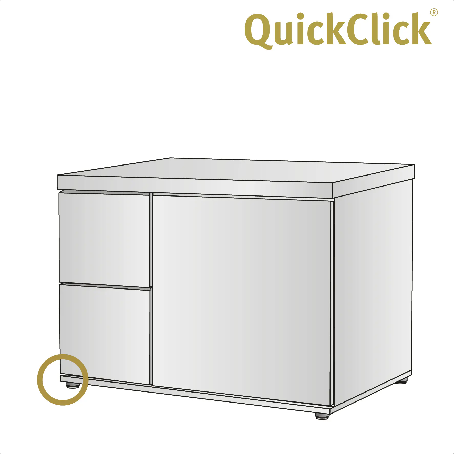 Wagner Möbelfuß Justus Duo Kunststoff Ø 3 x 2 cm schwarz 4 Stück