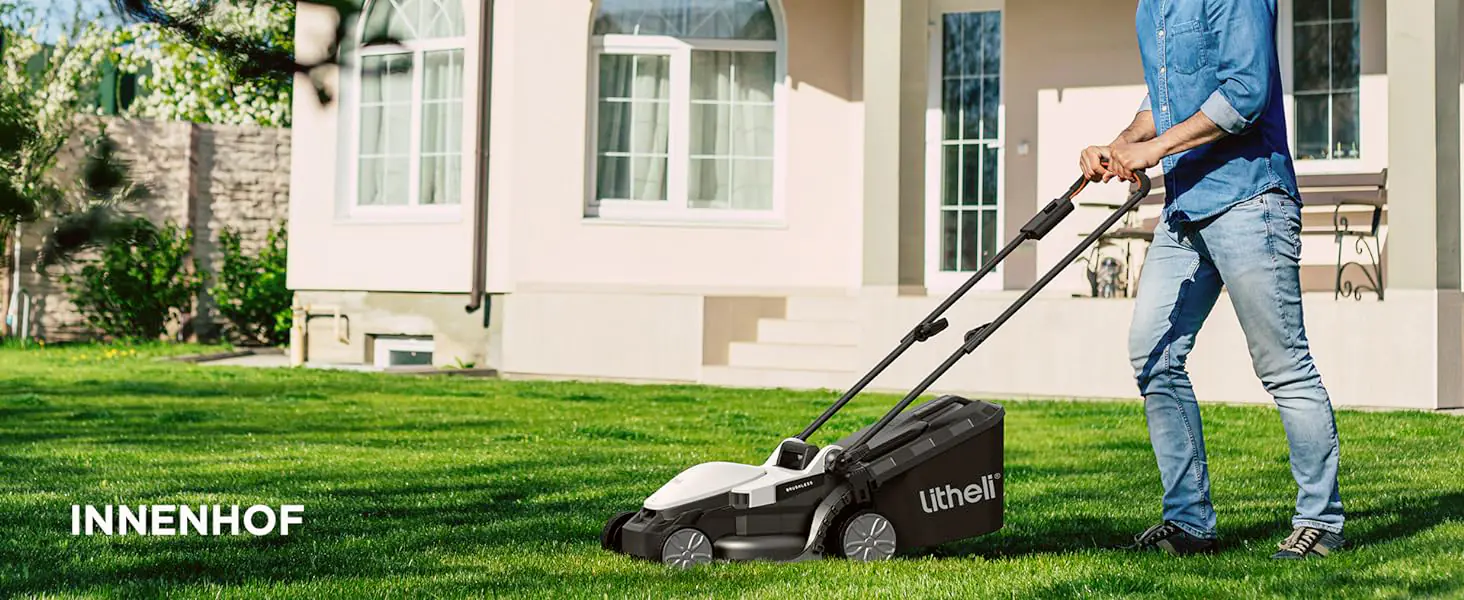 Litheli Akku-Rasenmäher U20 20V, 33cm Schnittbreite, inkl. Akku 4.0Ah und USB-C Ladekabel