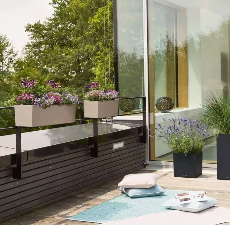 Lechuza Balkonkasten Balconera Stone 80 sandbeige